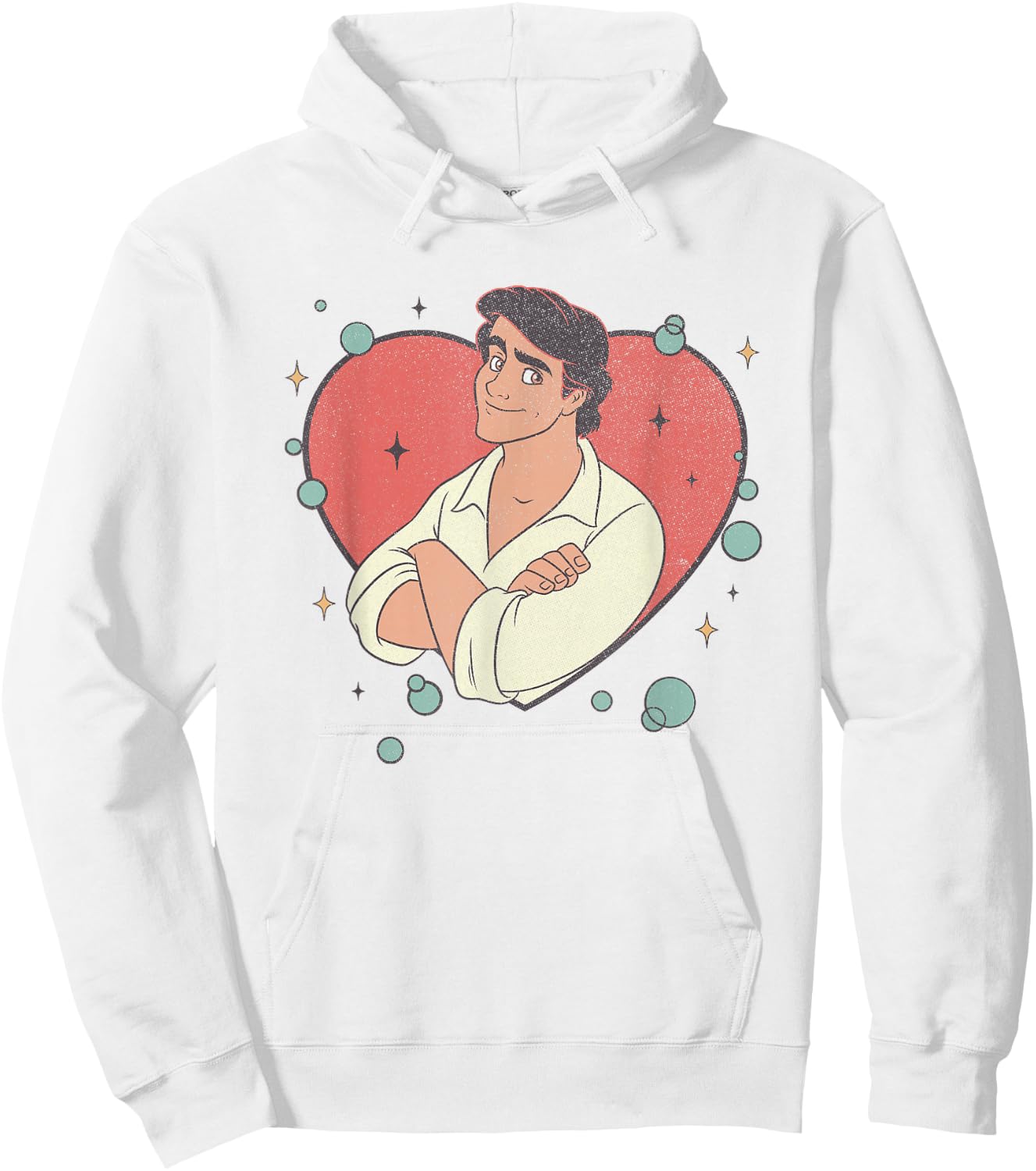 Disney The Little Mermaid Valentine's Day Prince Eric Logo Hoodie - Hoodie | White