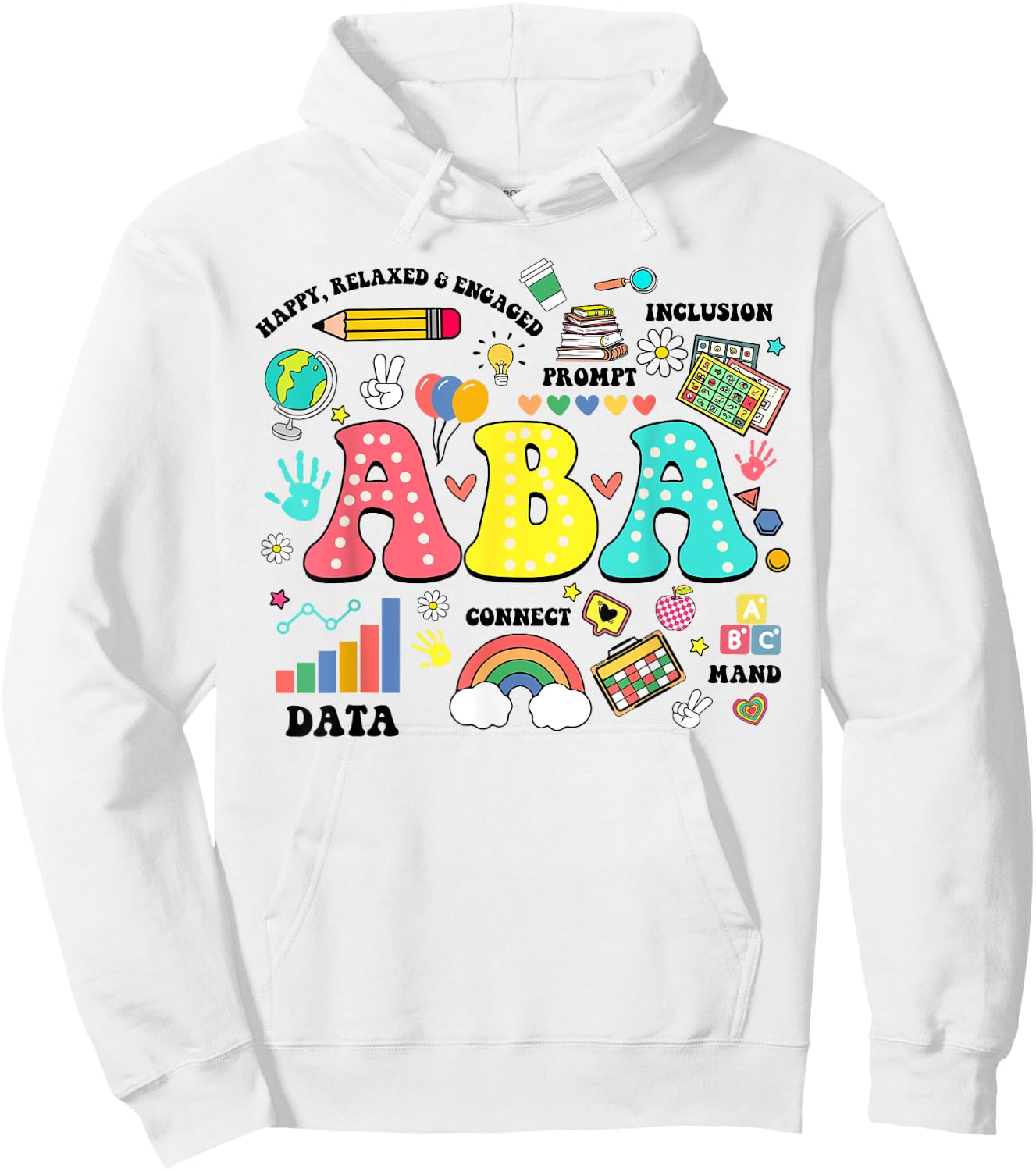 ABA therapist behavior analyst autism therapy RBT floral Hoodie - Hoodie | White