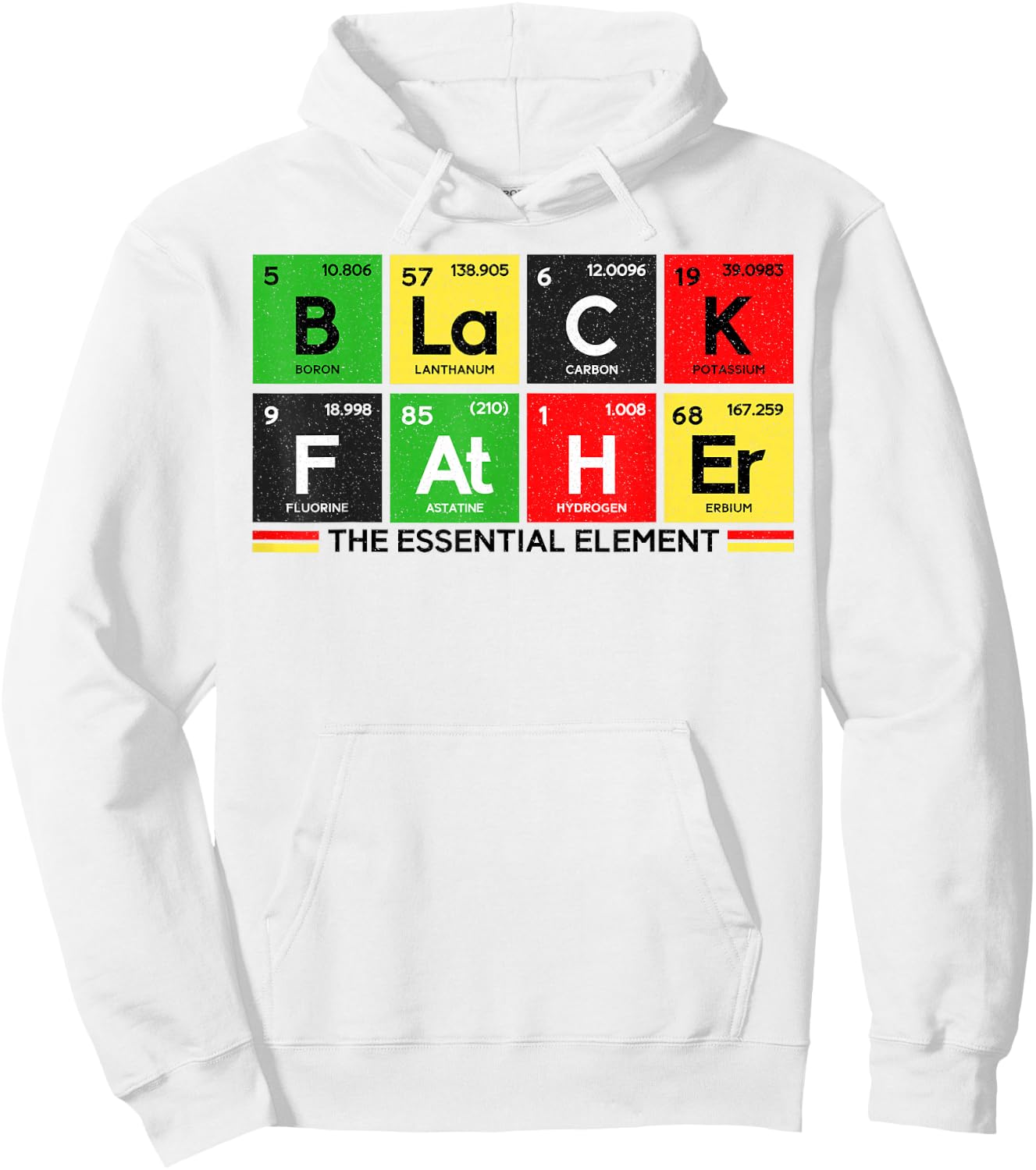 Father's Day Funny Black Father Essential Element Black Dad Hoodie - Hoodie | White