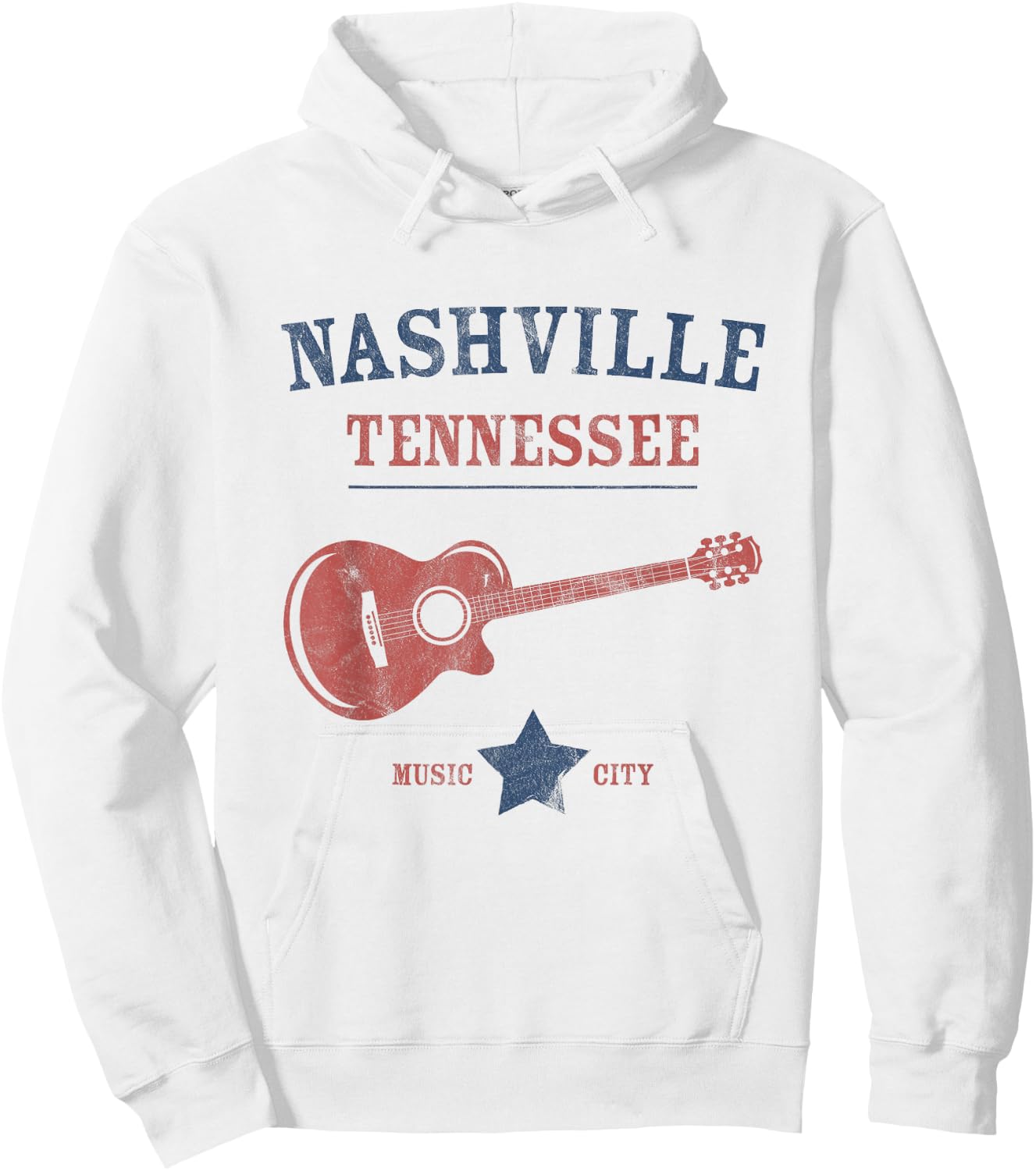 Nashville - Guitar Hoodie - Hoodie | White