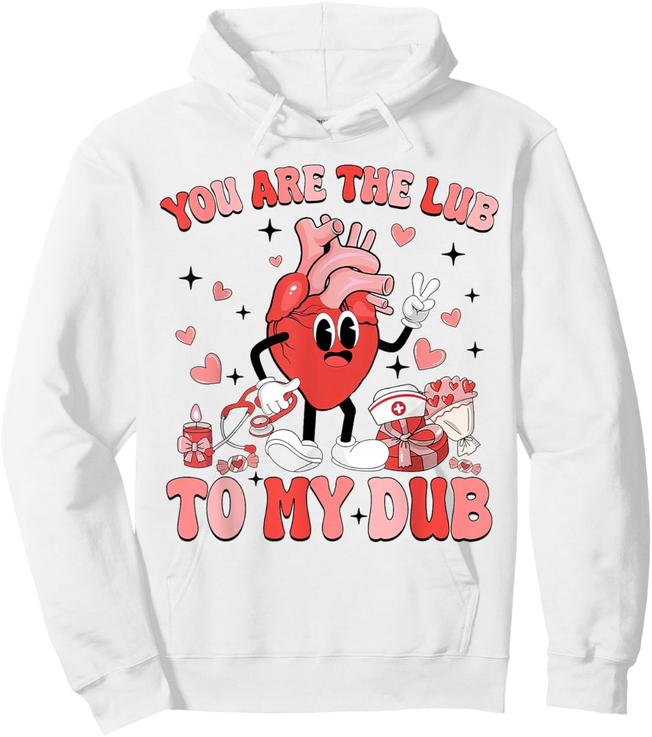 Youre The Lube To My Dub CVICU Nurse Valentine Cardiac Nurse Hoodie - Hoodie | White
