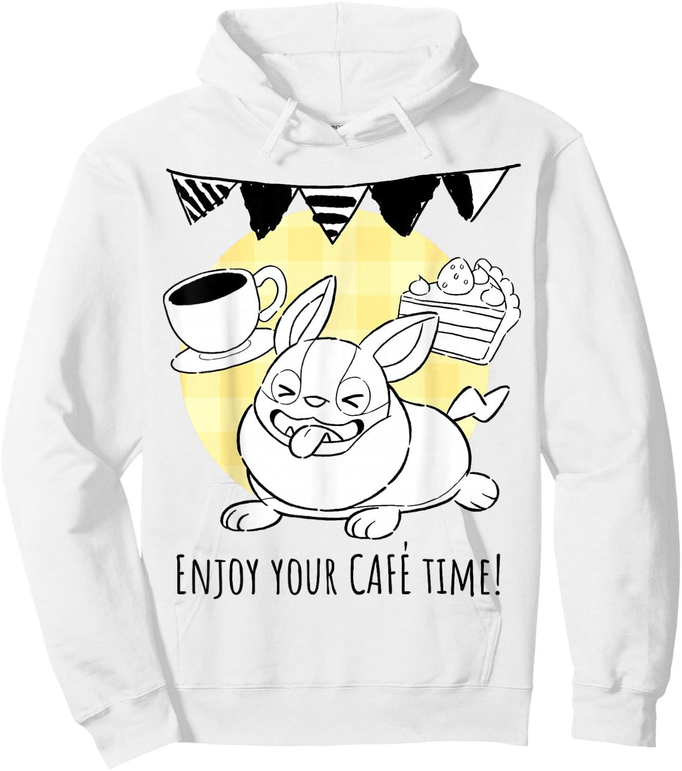 Pokémon - Yamper Enjoy Your Cafe Time Coffee Dessert Hoodie - Hoodie | White