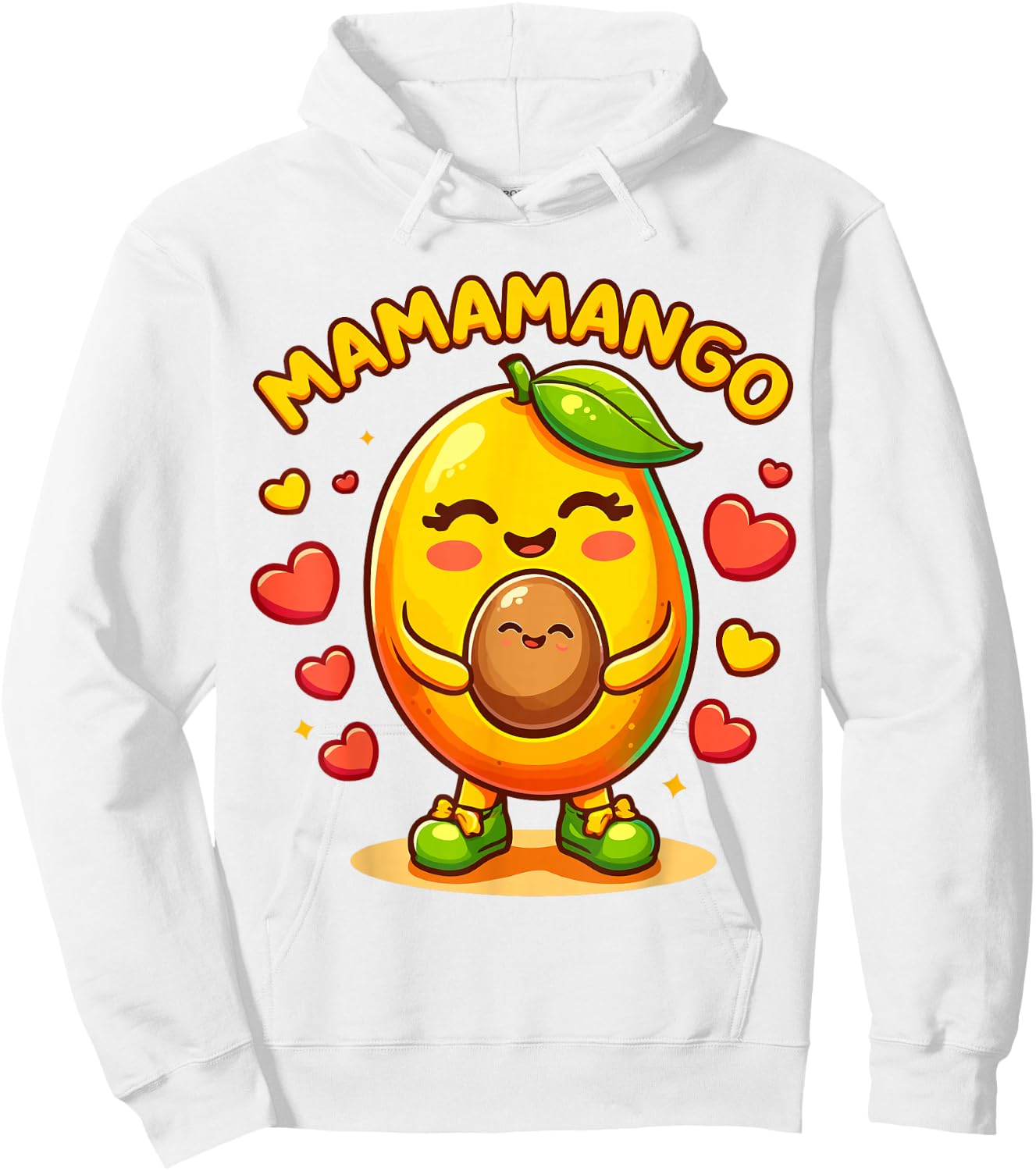 Mamamango Mother and Baby Mango Mom Pregnancy Hoodie - Hoodie | White