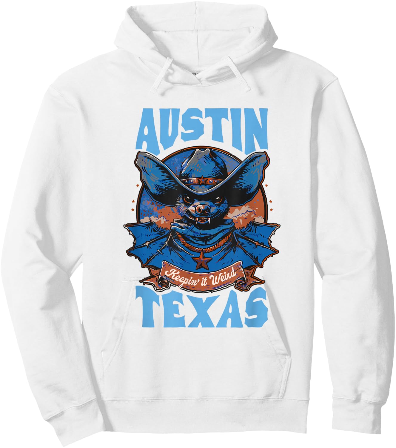 Texas Pride - Keep It Weird Austin - Austin Bats Hoodie - Hoodie | White