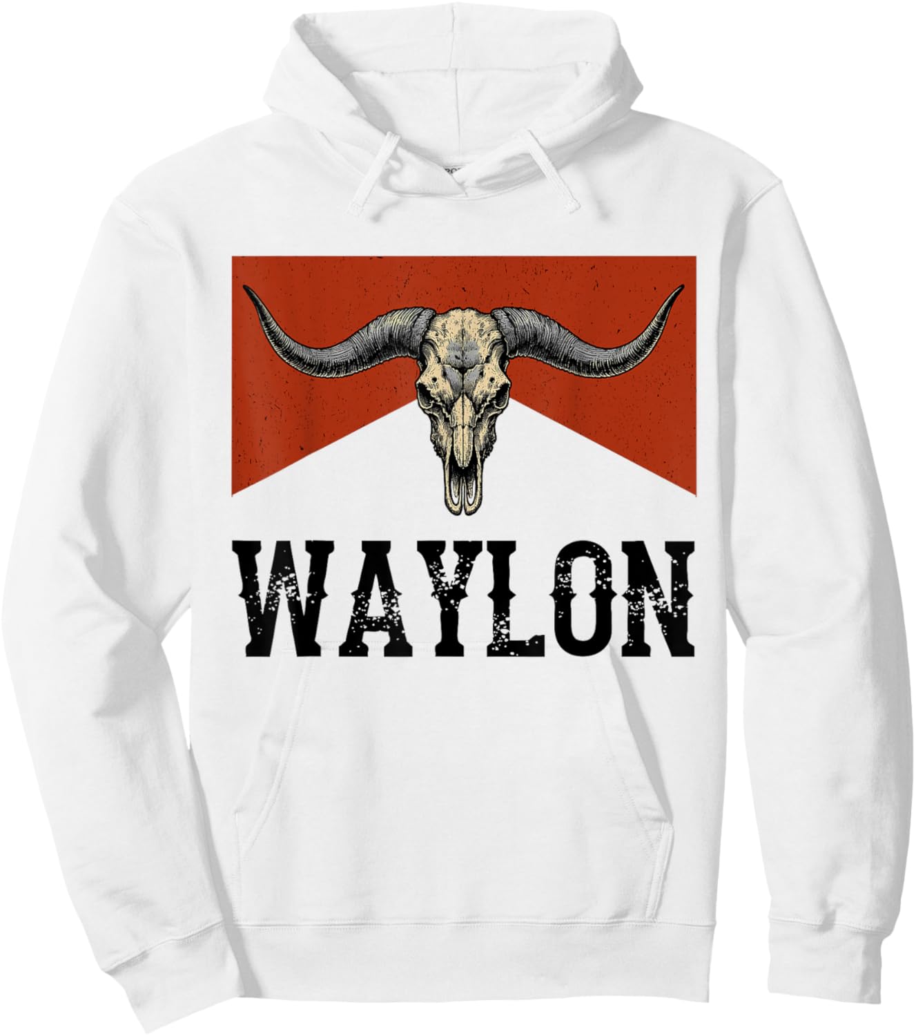 Vintage Waylon Name Distressed Retro Styles 70s 80s Gifts Hoodie - Hoodie | White