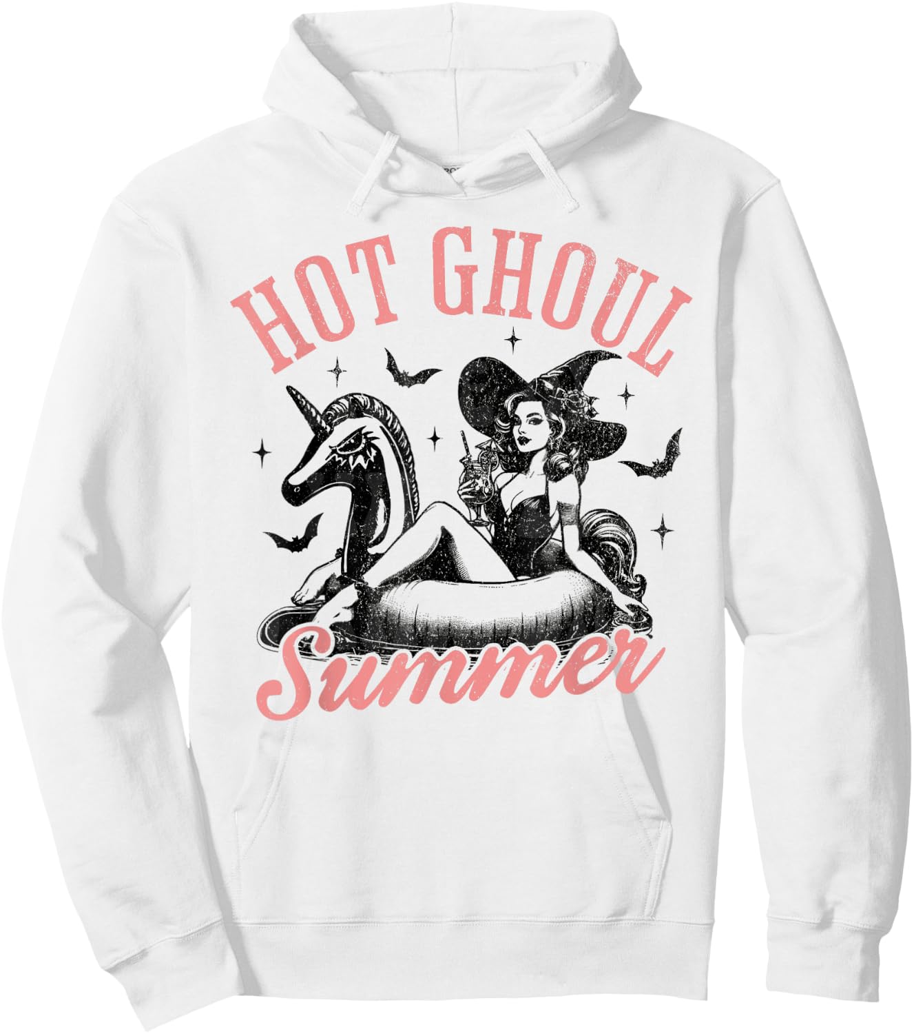 Women Funny Halloween Hot Ghoul Summer Summerween Hoodie - Hoodie | White