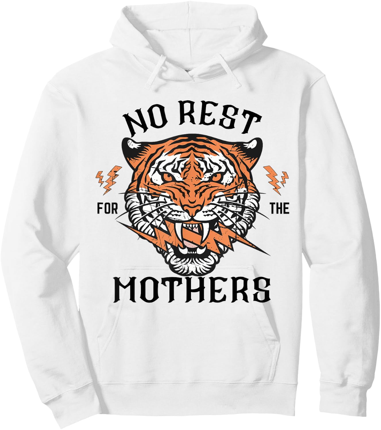No Rest For The Mothers Retro Tiger Mom Life Mothers day Hoodie - Hoodie | White