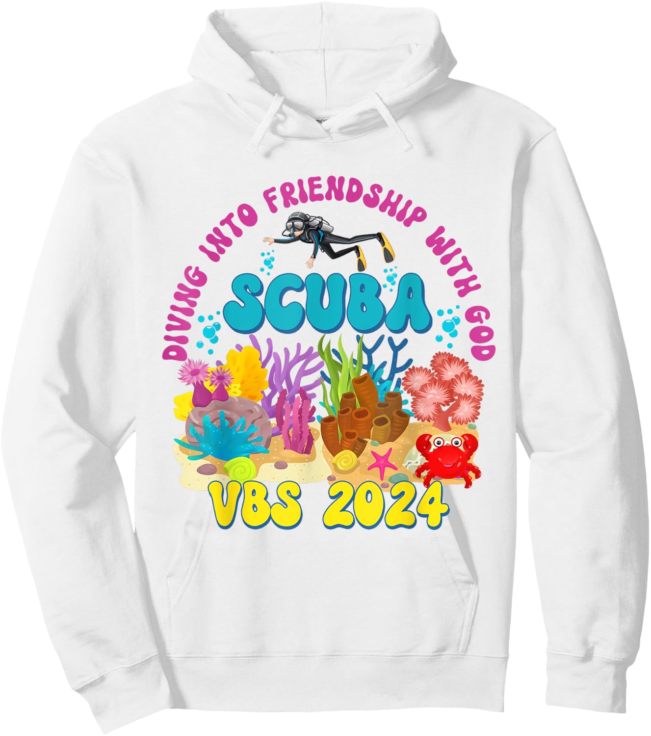 Scuba VBS 2024 Vacation Bible School Diving Into Friendship Hoodie - Hoodie | White