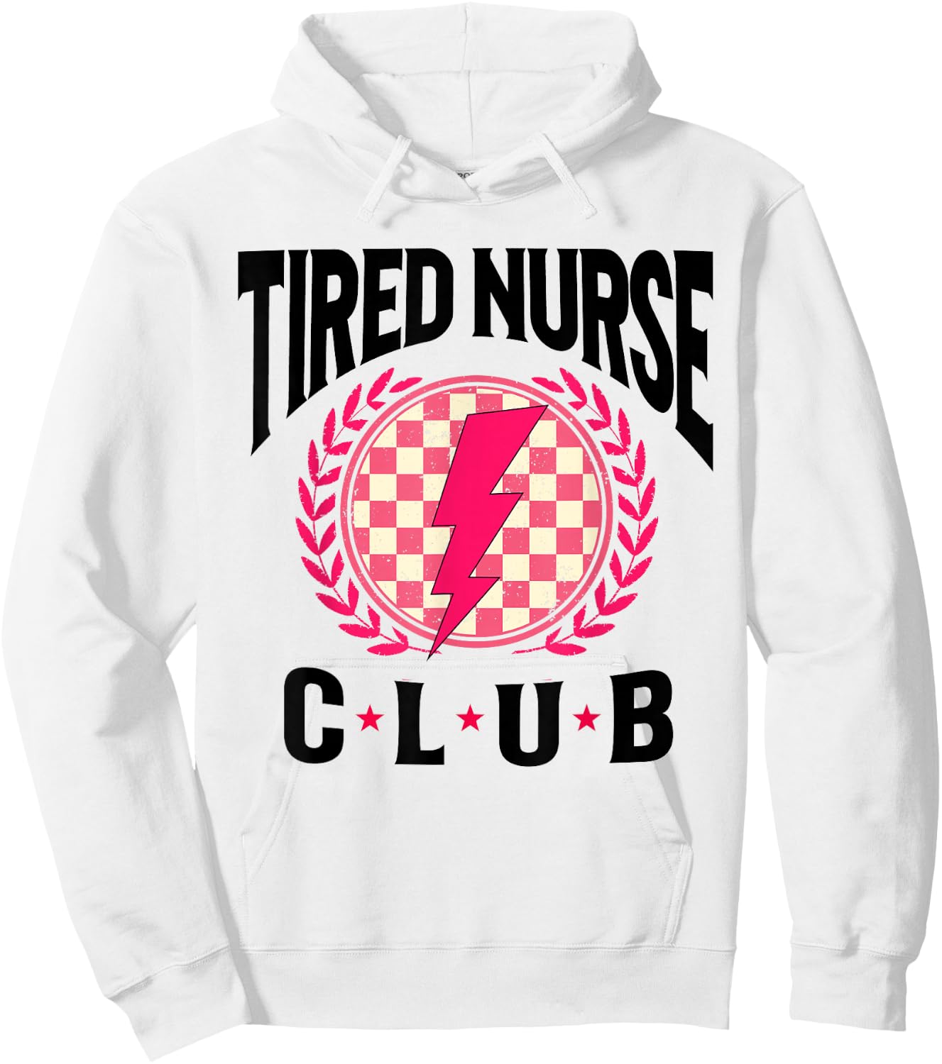 Tired Nurses Club Funny Groovy CRNA RN Future Nursing School Hoodie - Hoodie | White