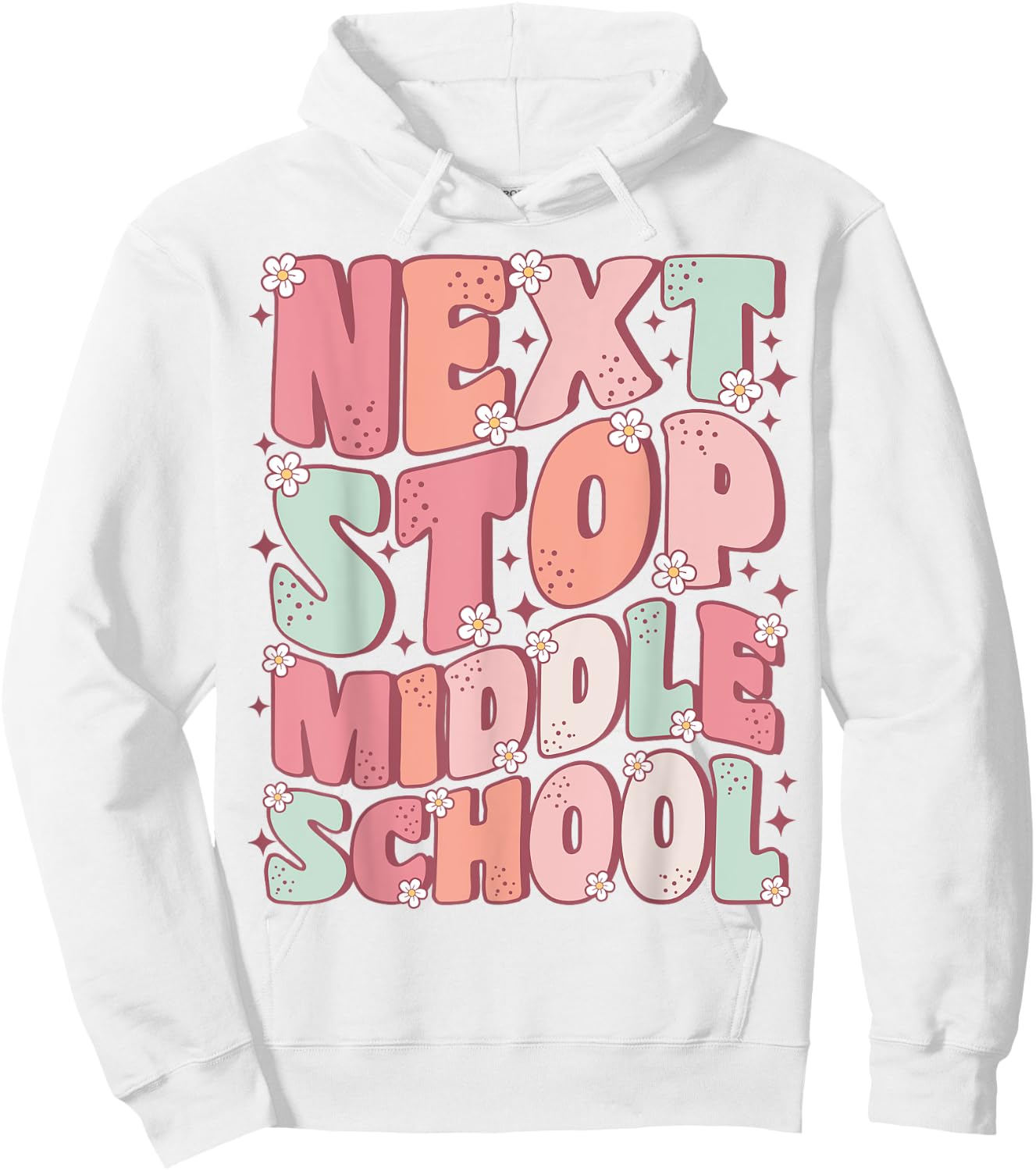 Next Stop Middle School Groovy Elementary School Graduation Hoodie - Hoodie | White