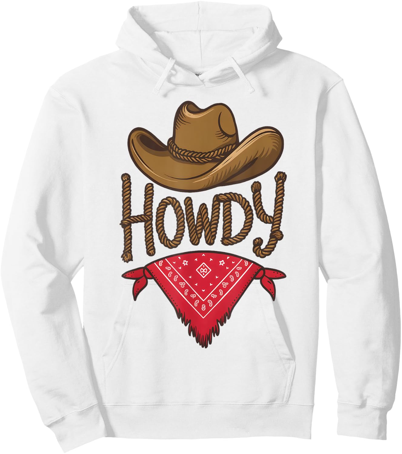 Cowboy Hat Cowgirl Country Chic Rodeo Rustic Western Howdy Hoodie - Hoodie | White