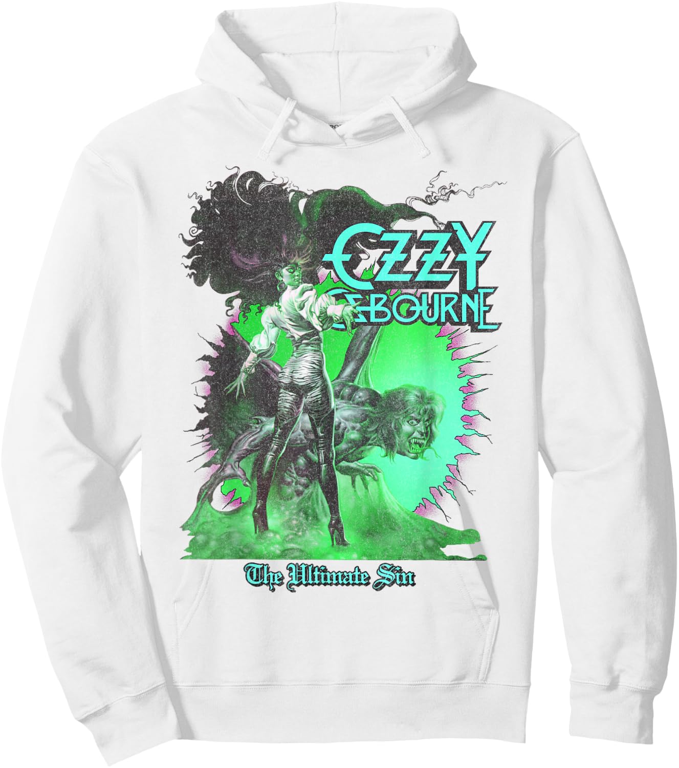 Ozzy Osbourne – Ultimate Sunburst Neon V2 Hoodie - Hoodie | White