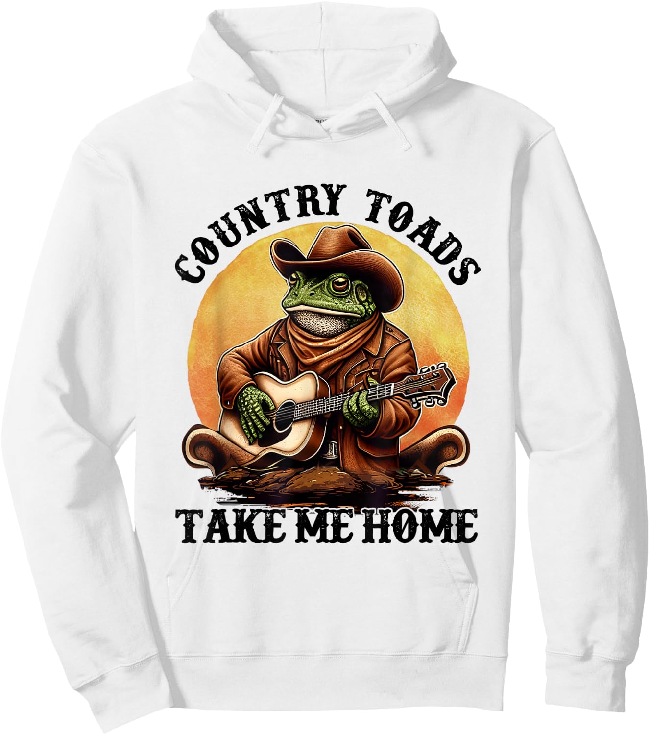 Country Toads Take Me Home Funny Country Music Toad Hoodie - Hoodie | White