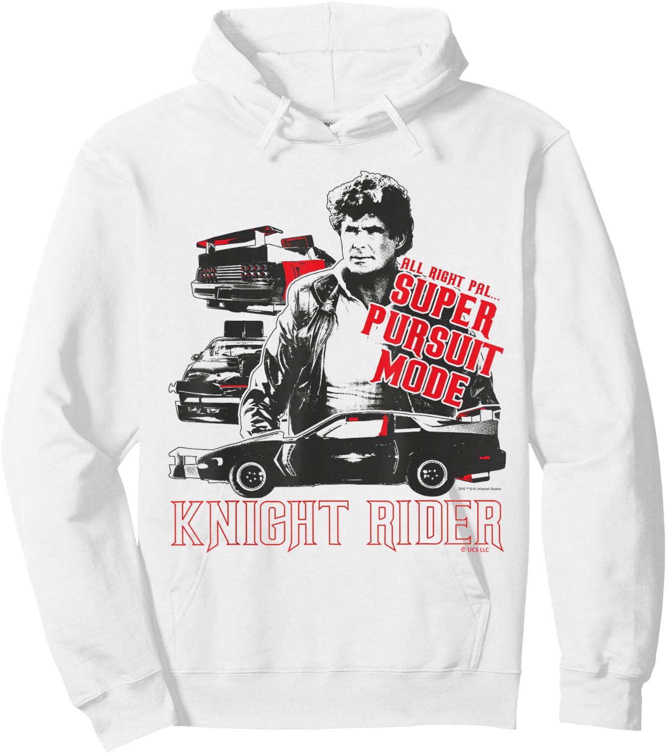 Knight Rider Super Pursuit Mode All Right Pal Hoodie - Hoodie | White