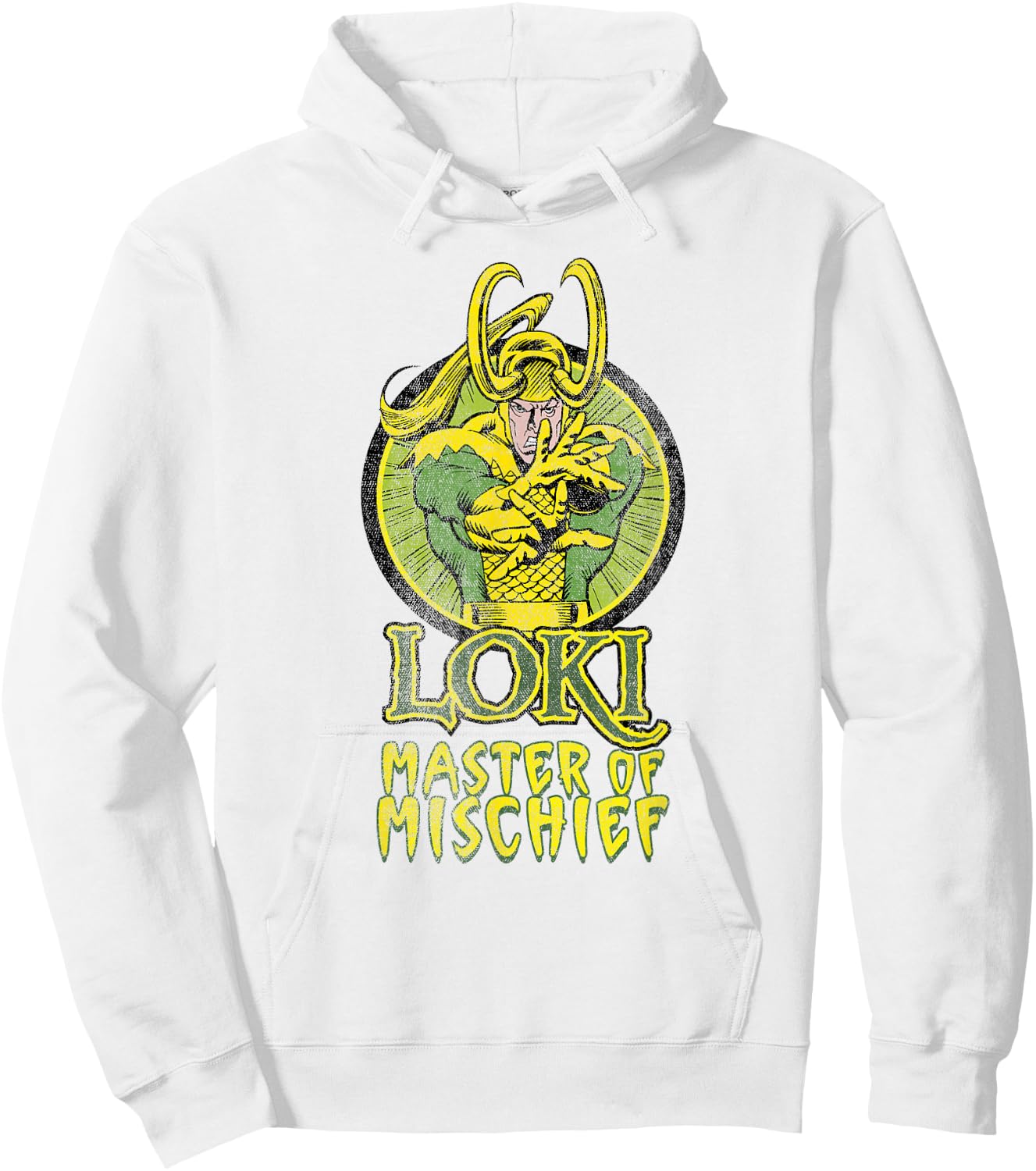 Marvel Loki Master of Mischief Vintage Comic Villain Hoodie - Hoodie | White