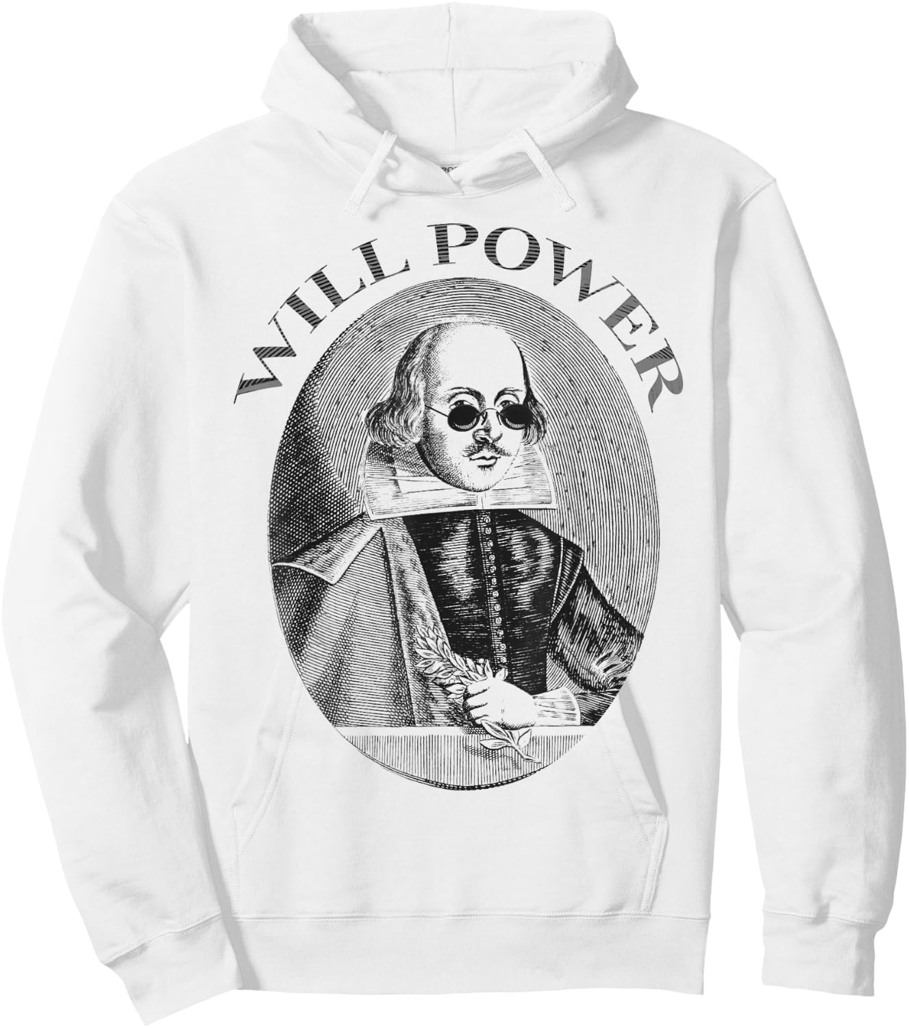 William Shakespeare WILL POWER Hoodie - Hoodie | White
