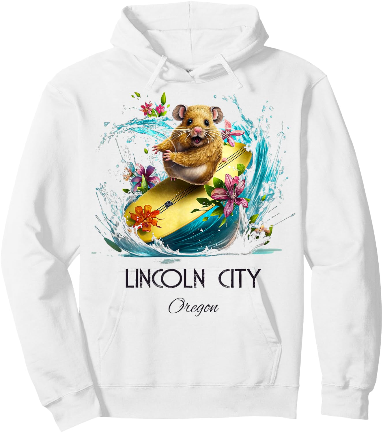 Lincoln City Oregon Hoodie - Hoodie | White