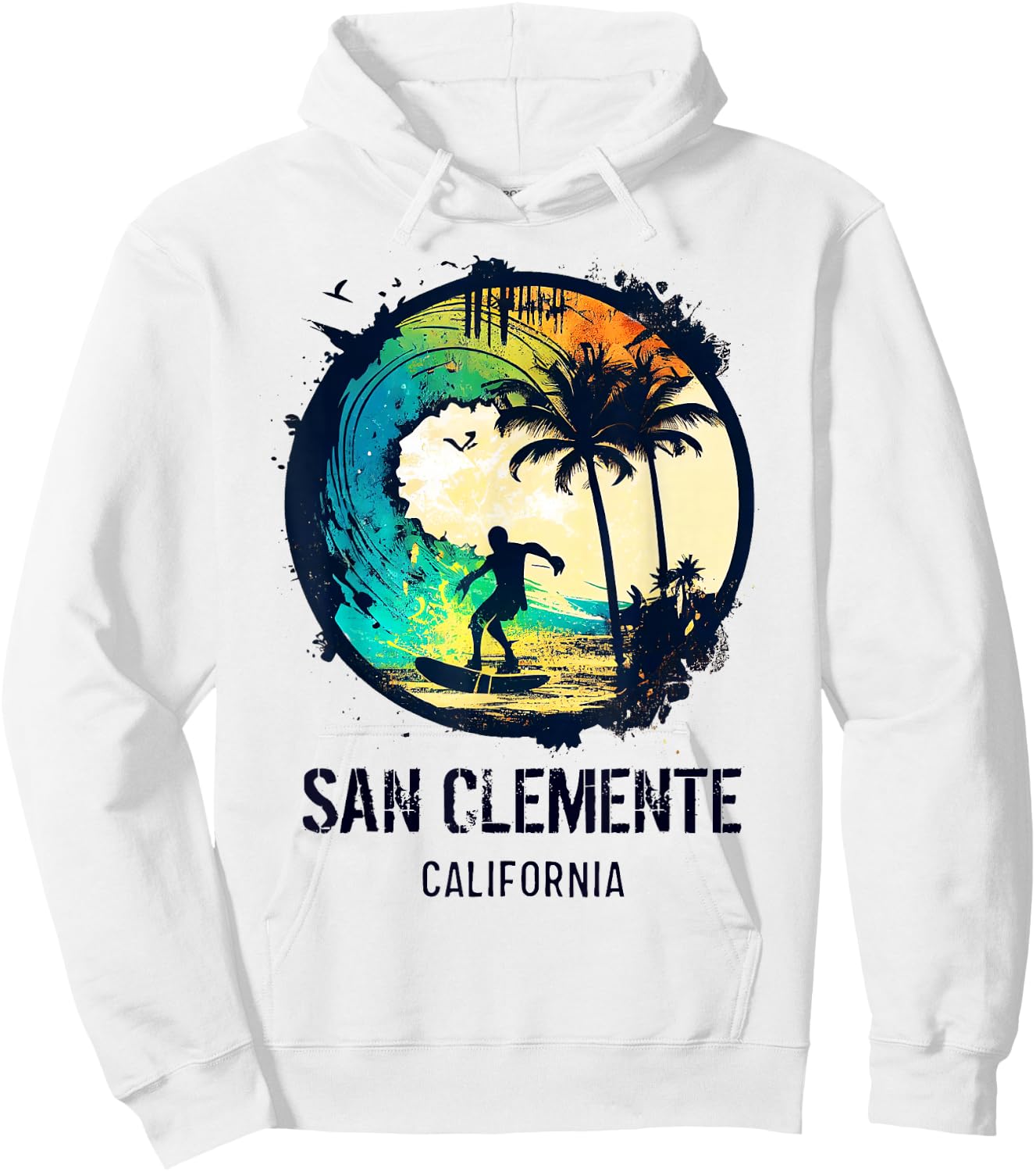 San Clemente California Hoodie - Hoodie | White