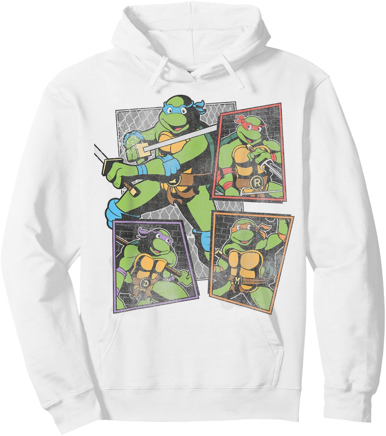 Teenage Mutant Ninja Turtles Character Panel Hoodie - Hoodie | White