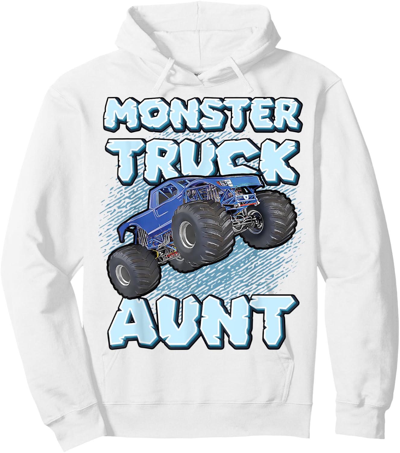 Monster Truck Aunt For Aunts Fun Cool Funny Monster Truck Hoodie - Hoodie | White