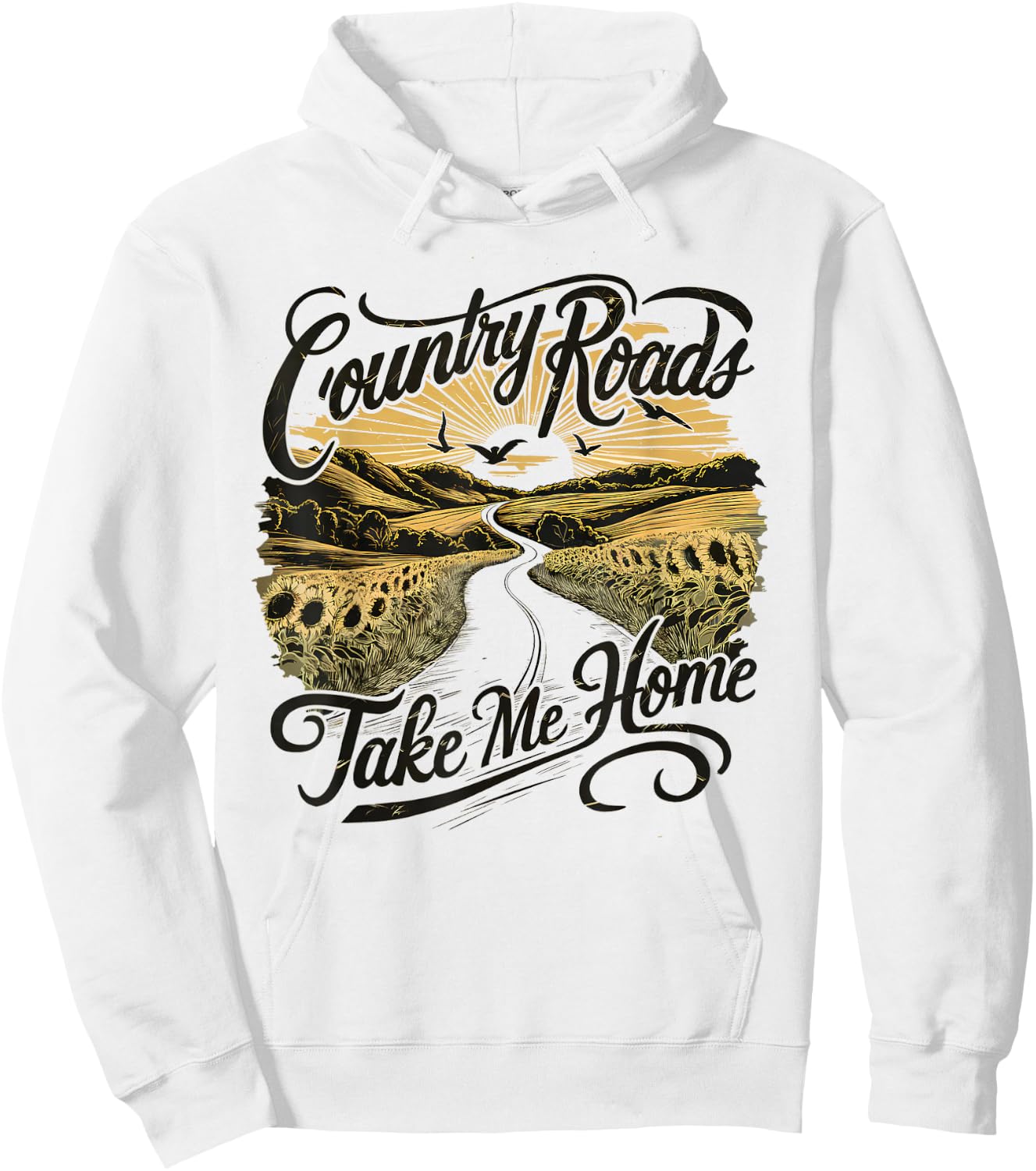 Camping Hiking Mountain Country Roads Take Me Home Hoodie - Hoodie | White