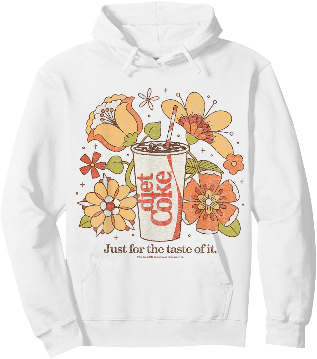 Coca-Cola - Diet Coke Just For The Taste Of It Retro Flowers Hoodie - Hoodie | White