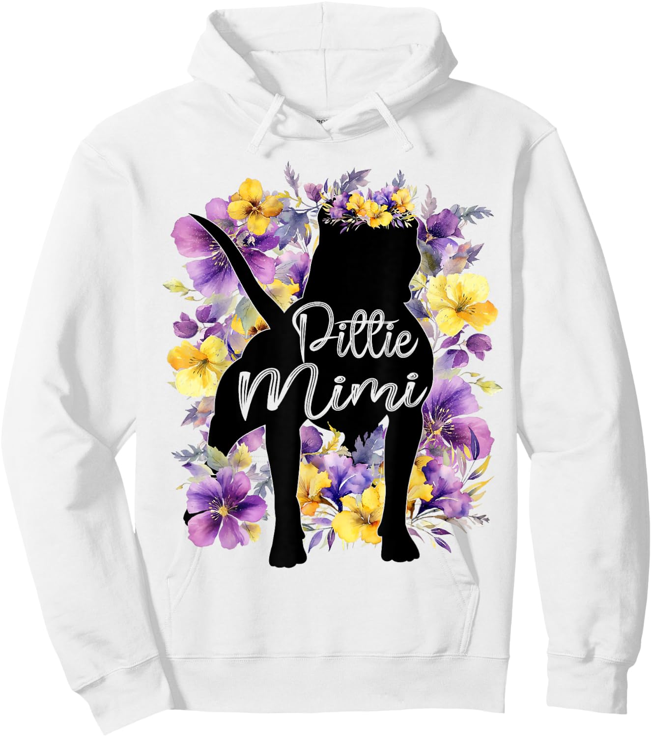 Cute Pittie Mama Pitbull Mimi Pitbull Dog Lover Mothers Day Men Women Girls Kids Hoodie - Hoodie | White