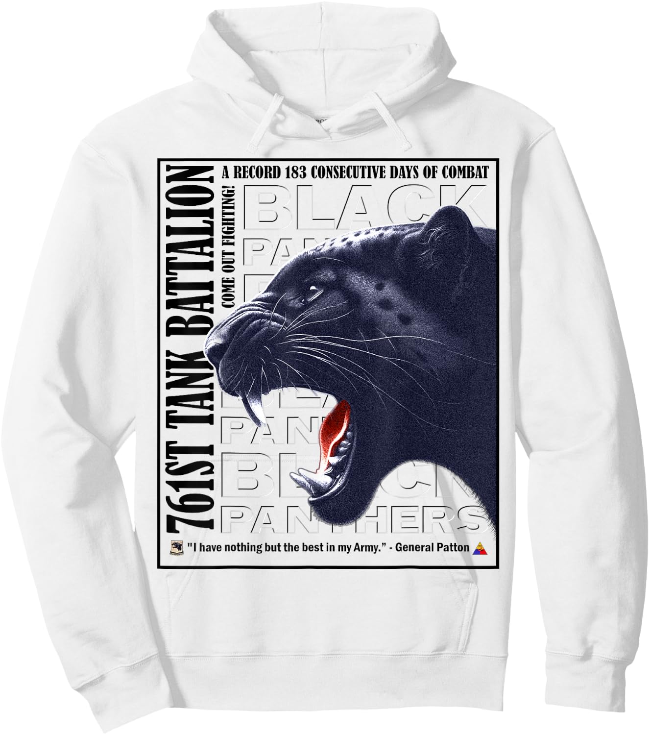 761st Tank Battalion WWII Black Panthers Pride Hoodie - Hoodie | White