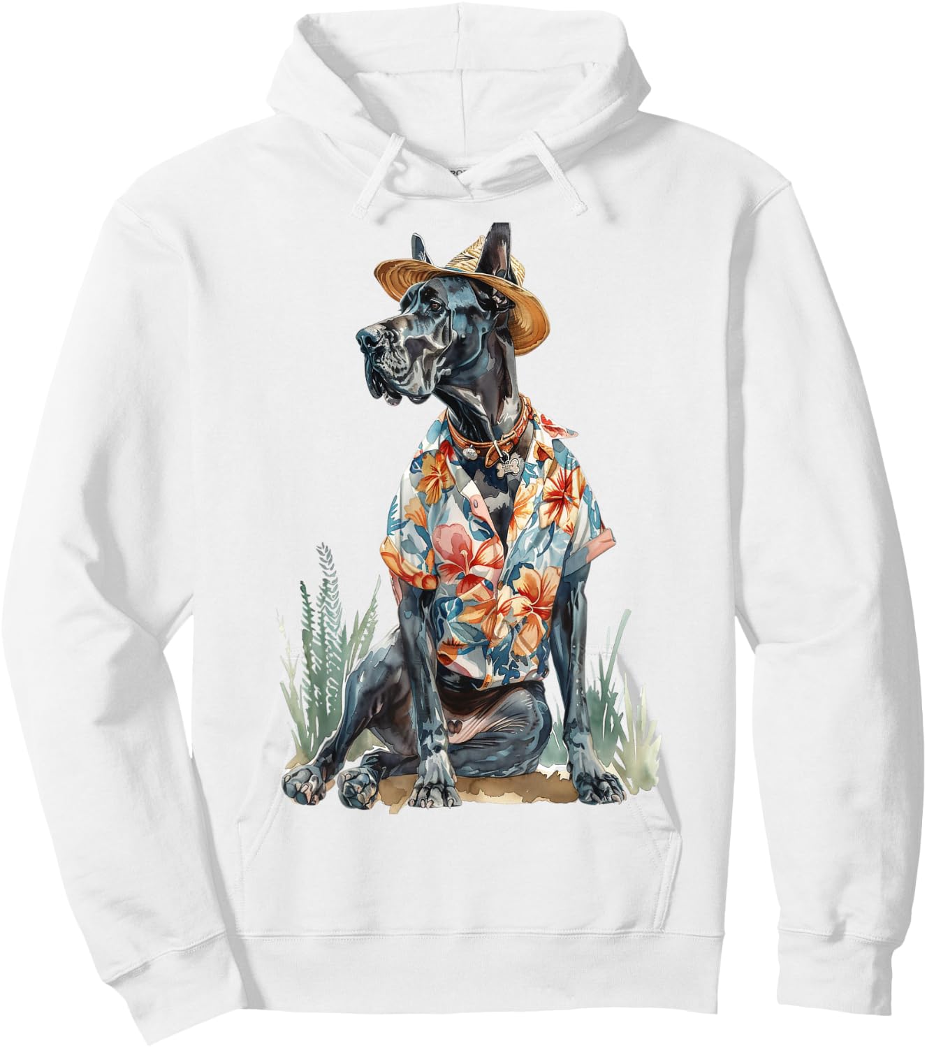 Summer Dog Great Dane Hoodie - Hoodie | White