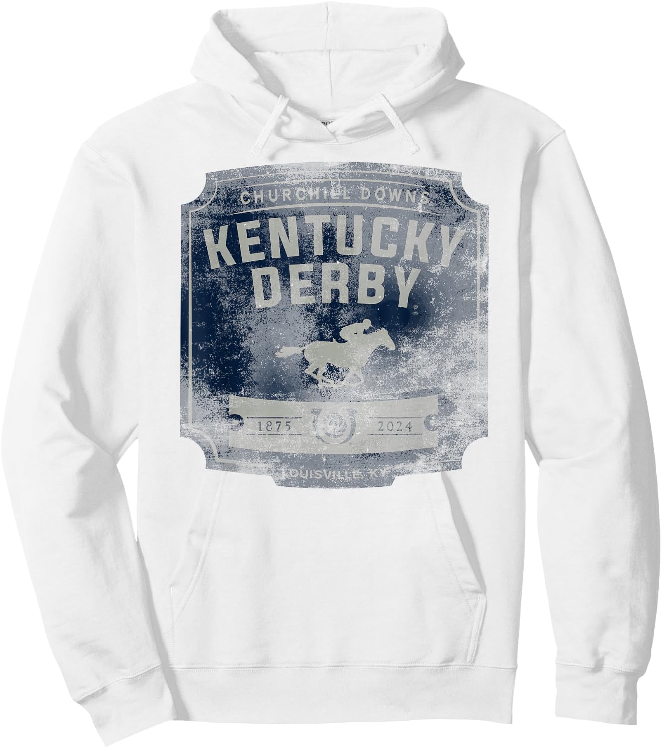Officially Licensed Kentucky Derby 2024 Vintage Logo Hoodie - Hoodie | White