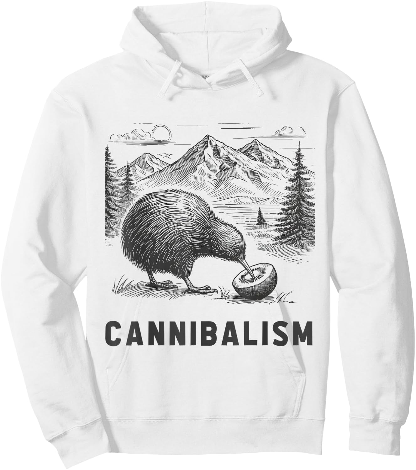 Funny Kiwi Bird Joke Cannibalism For Fruit Love Women Men Hoodie - Hoodie | White