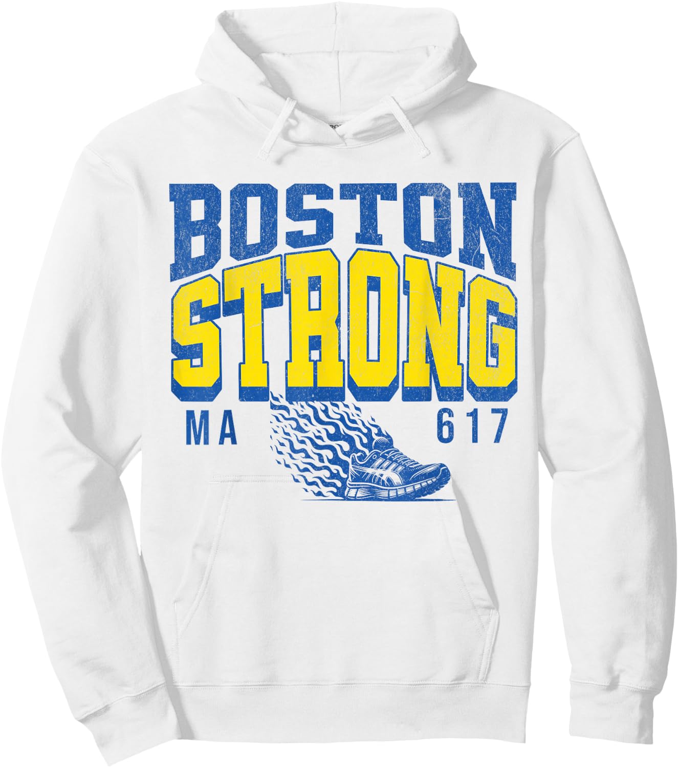 Boston Strong Massachusetts runners club Marathon running Hoodie - Hoodie | White