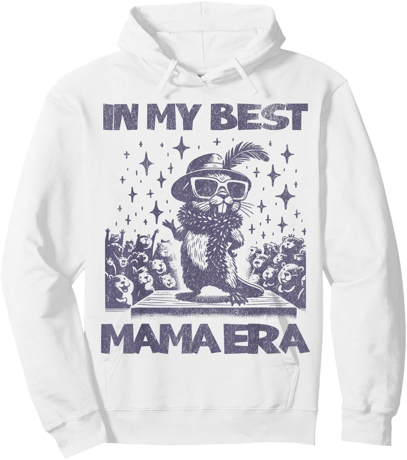 In My Best Mama Era - Glamorous Mama Beaver, Best Mom Ever Hoodie - Hoodie | White