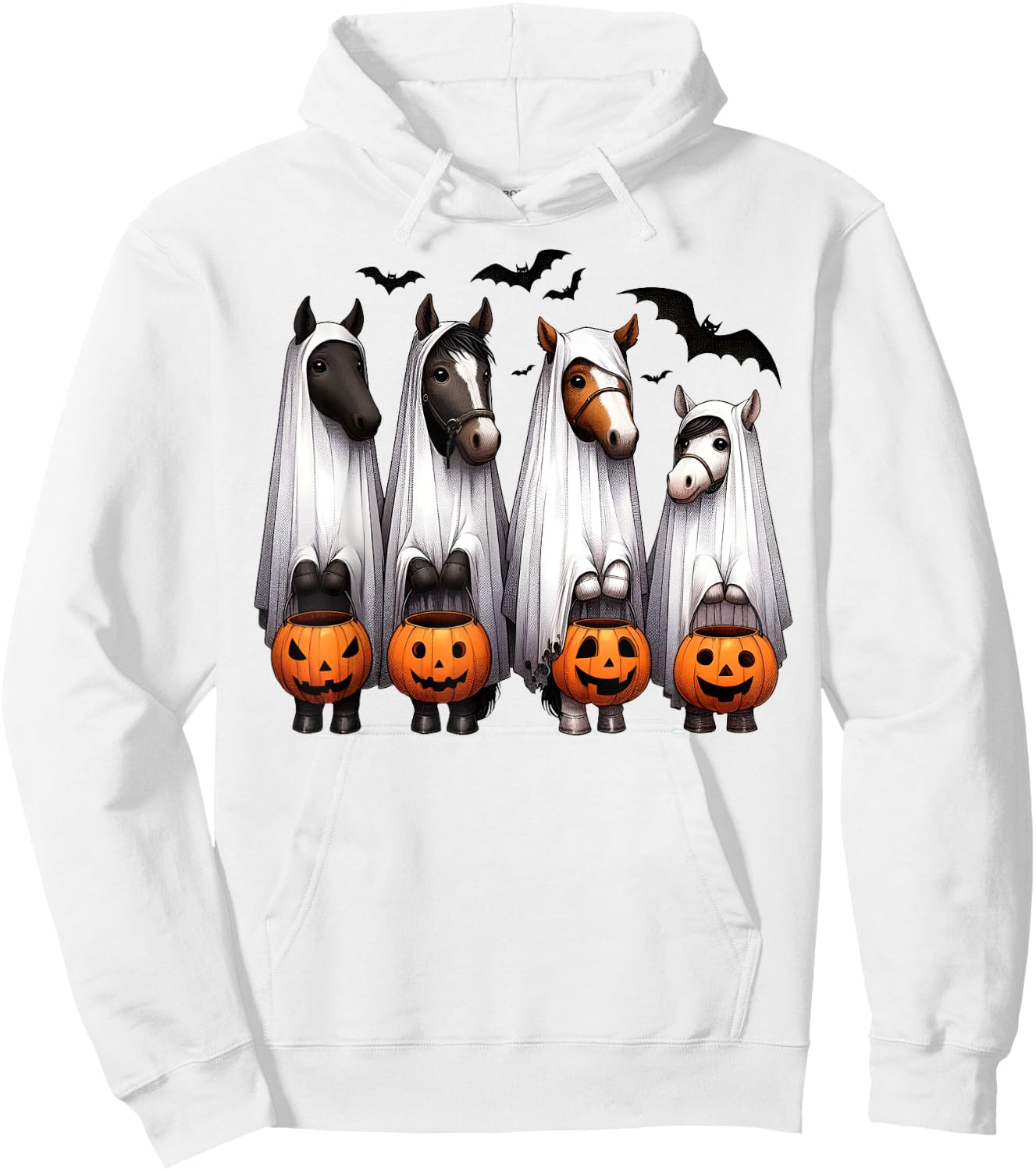 Horse Ghost Hoodie - Hoodie | White