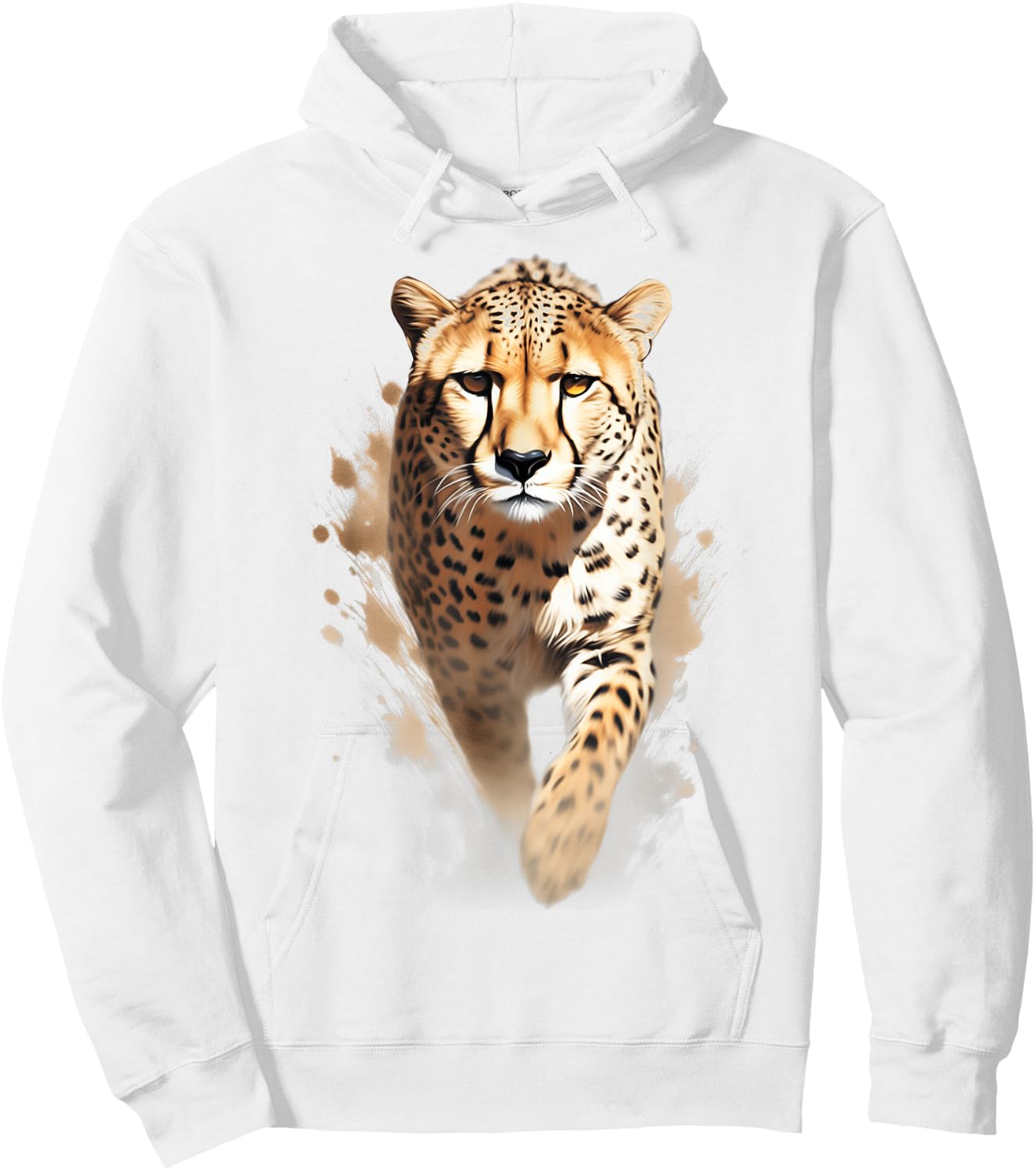 Graceful Cheetah Sprint Dynamic Cheetah Running Wild Cheetah Hoodie - Hoodie | White