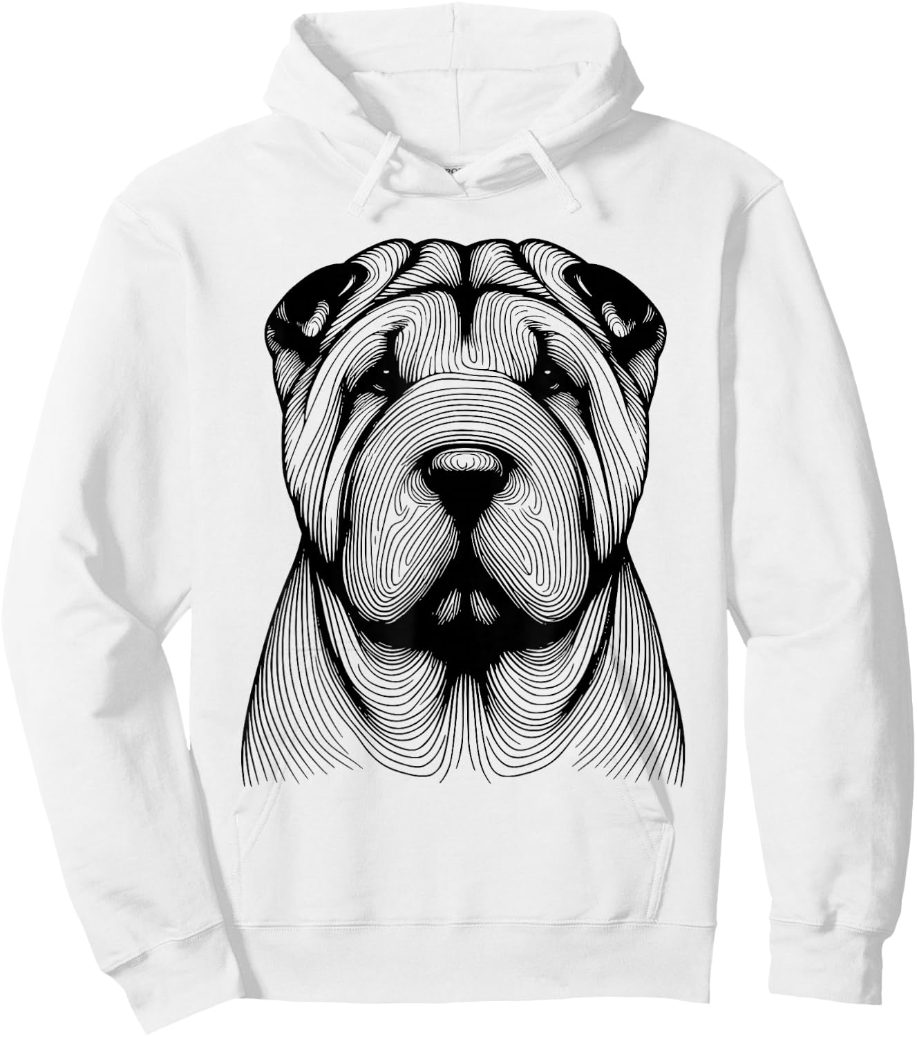 Dog Fingerprint - Shar Pei Dad Mom Women Hoodie - Hoodie | White