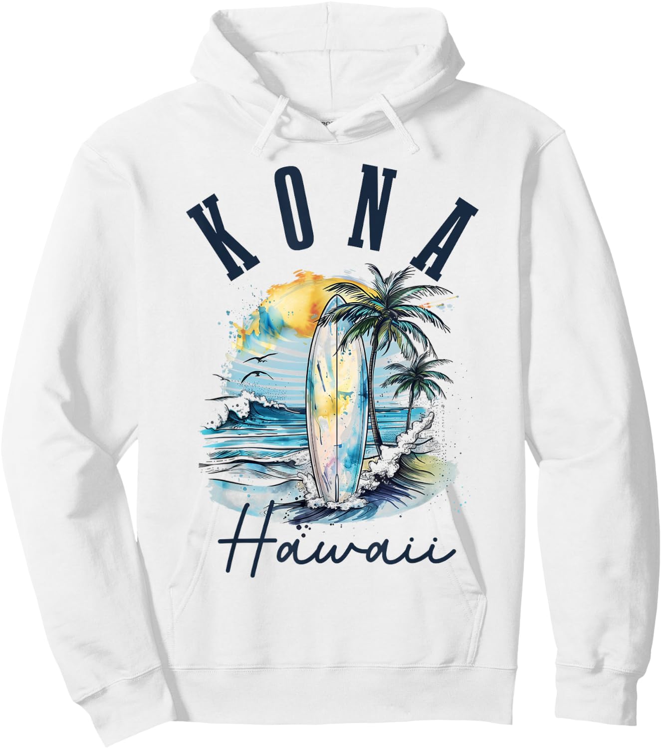 Kona Hawaii Hawaiian Surf Vintage Surfer Surfer Hoodie - Hoodie | White
