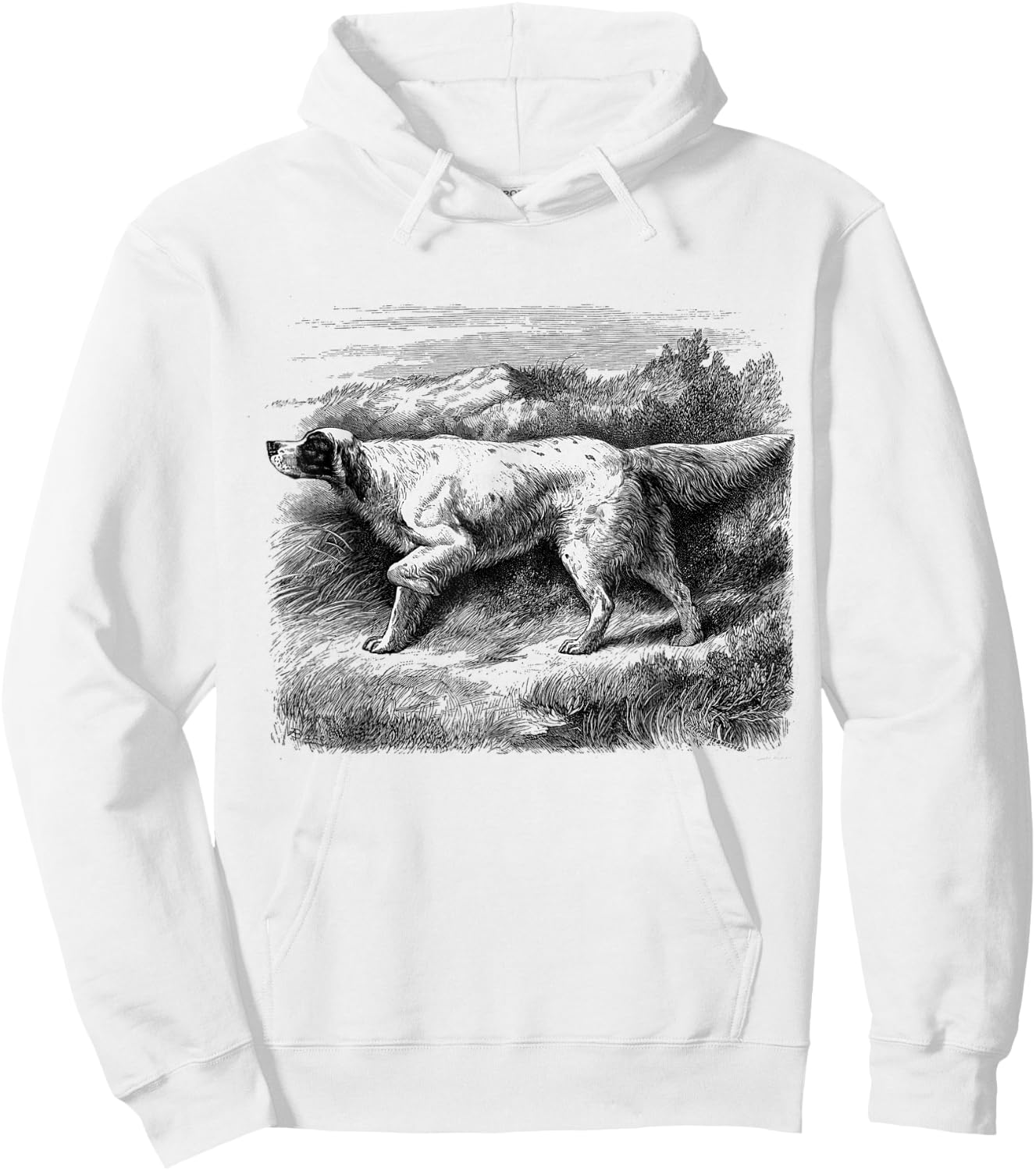 Vintage English Setter Hoodie - Hoodie | White