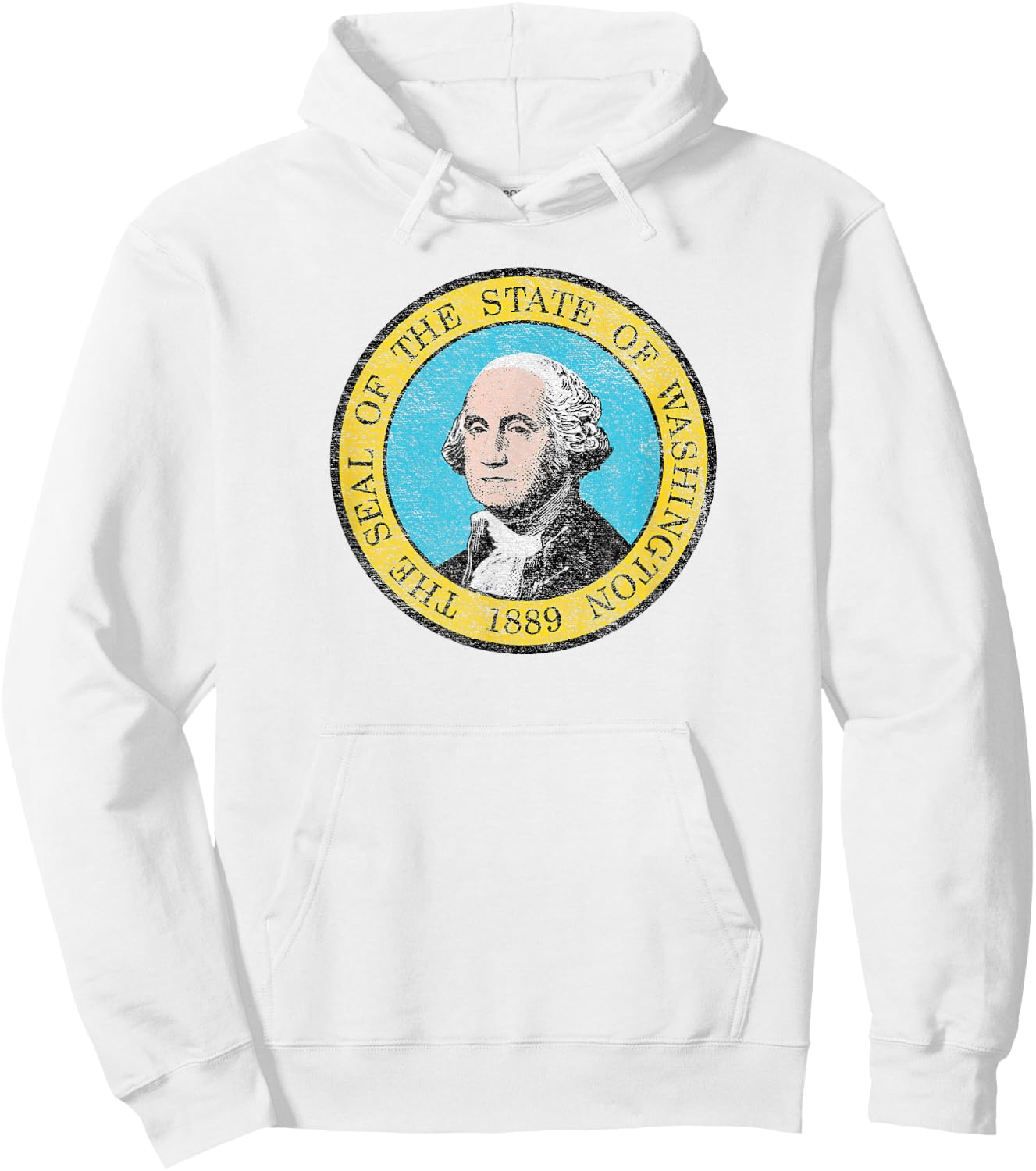 Washington State Flag The Evergreen State Hoodie - Hoodie | White