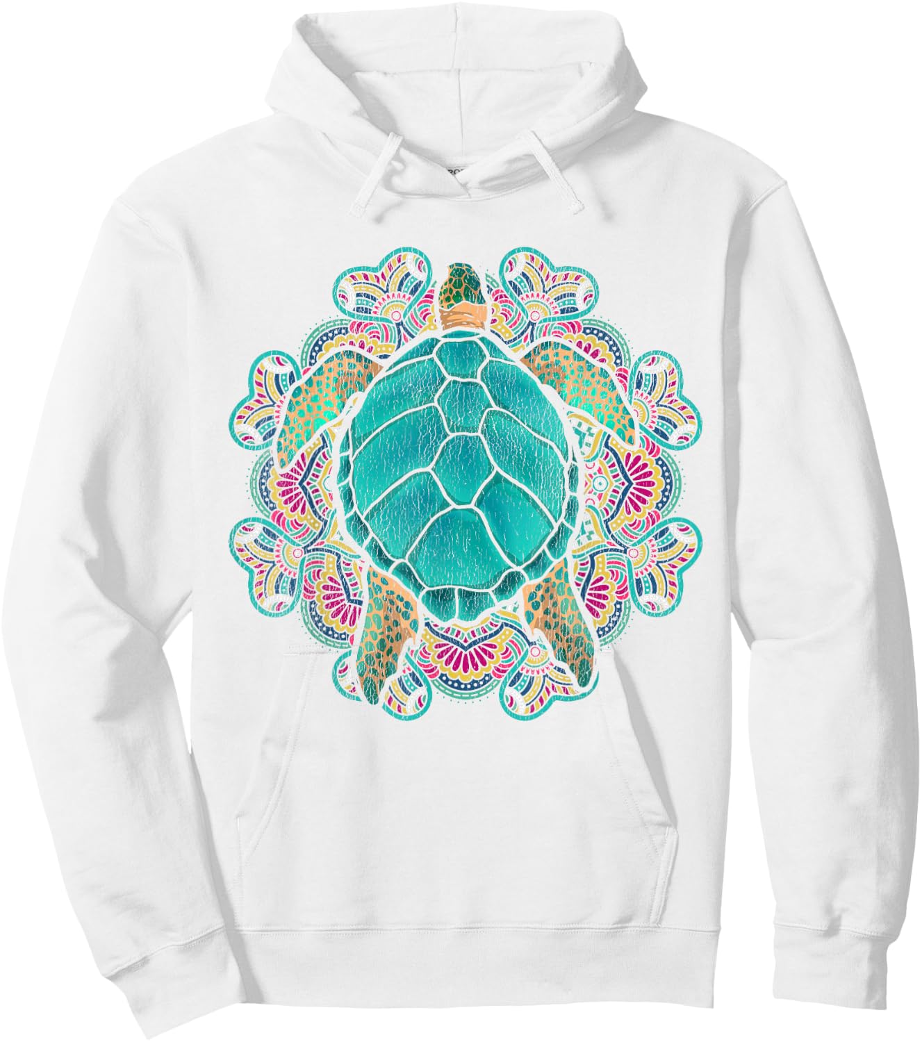 Sea Animal Turtle Lover Polynesian Tattoo Tribal Turtle Hoodie - Hoodie | White