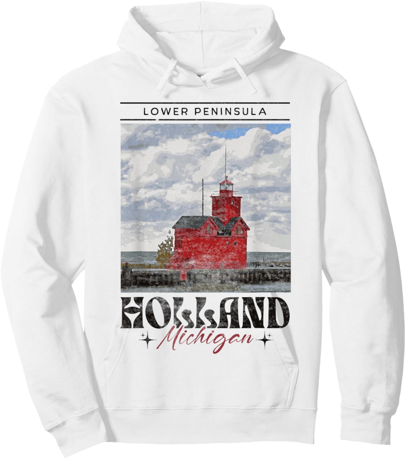 Holland MI Men Women Boys Girls Holland Michigan Hoodie - Hoodie | White