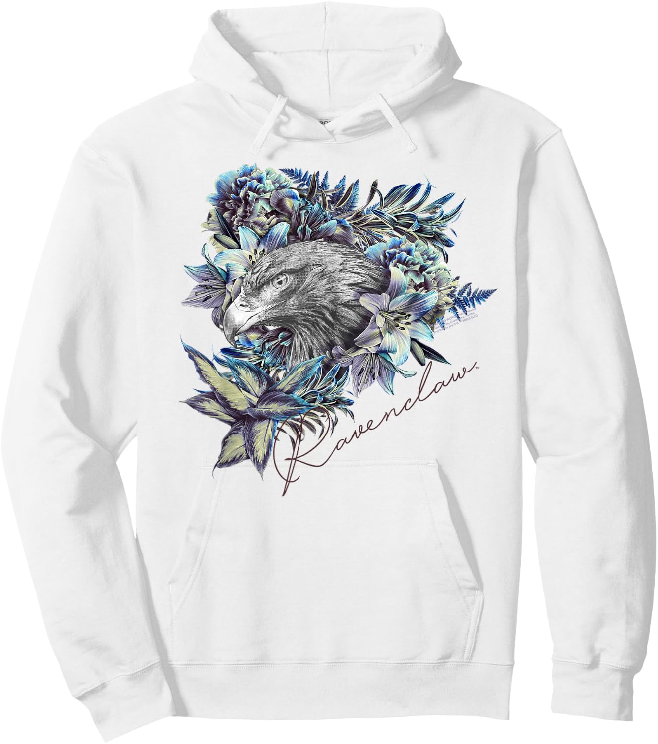 Harry Potter Ravenclaw Floral Eagle Mascot Hoodie - Hoodie | White