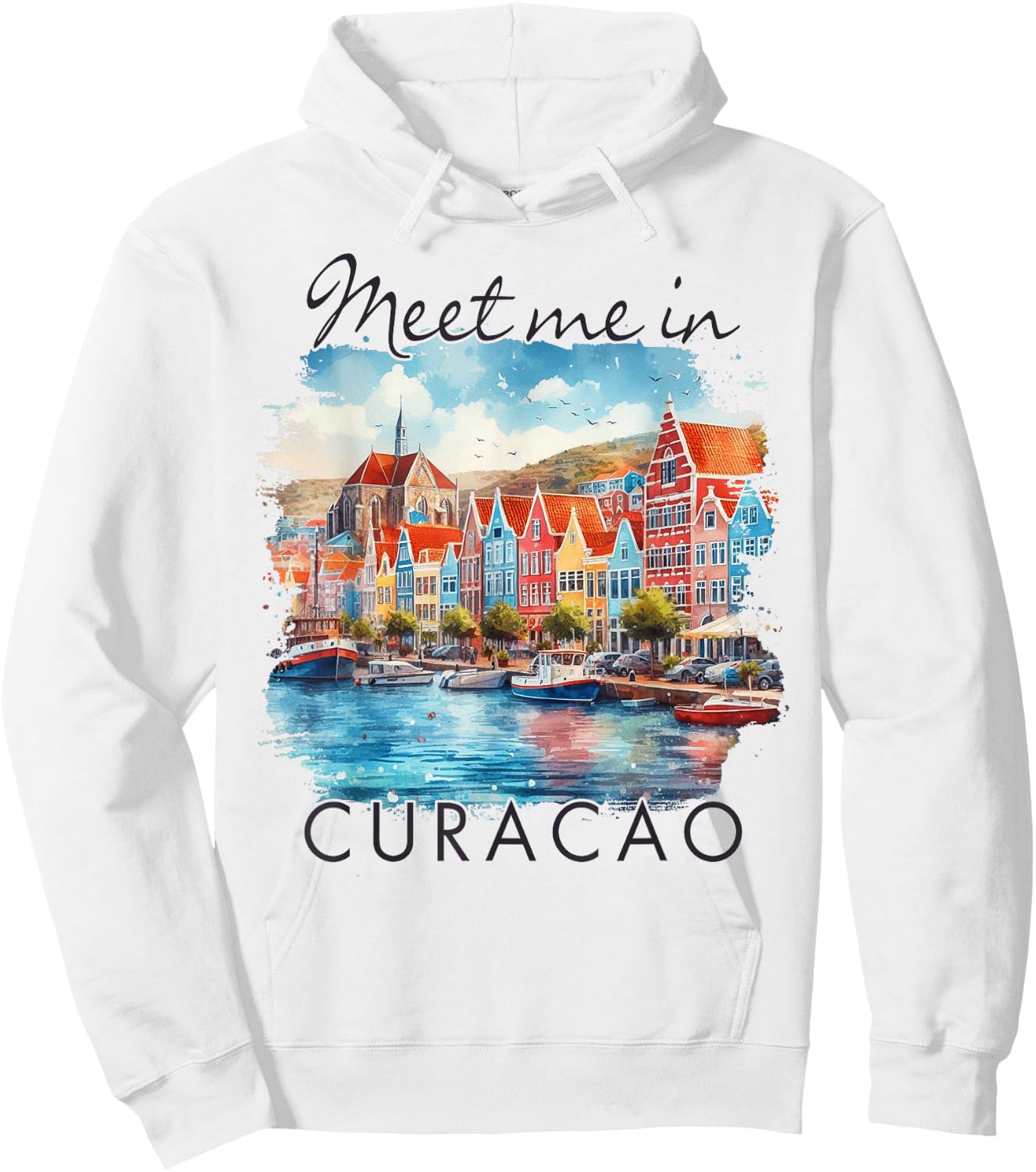 Curacao Caribbean Islands Travel Trip Meet Me in Curacao Hoodie - Hoodie | White