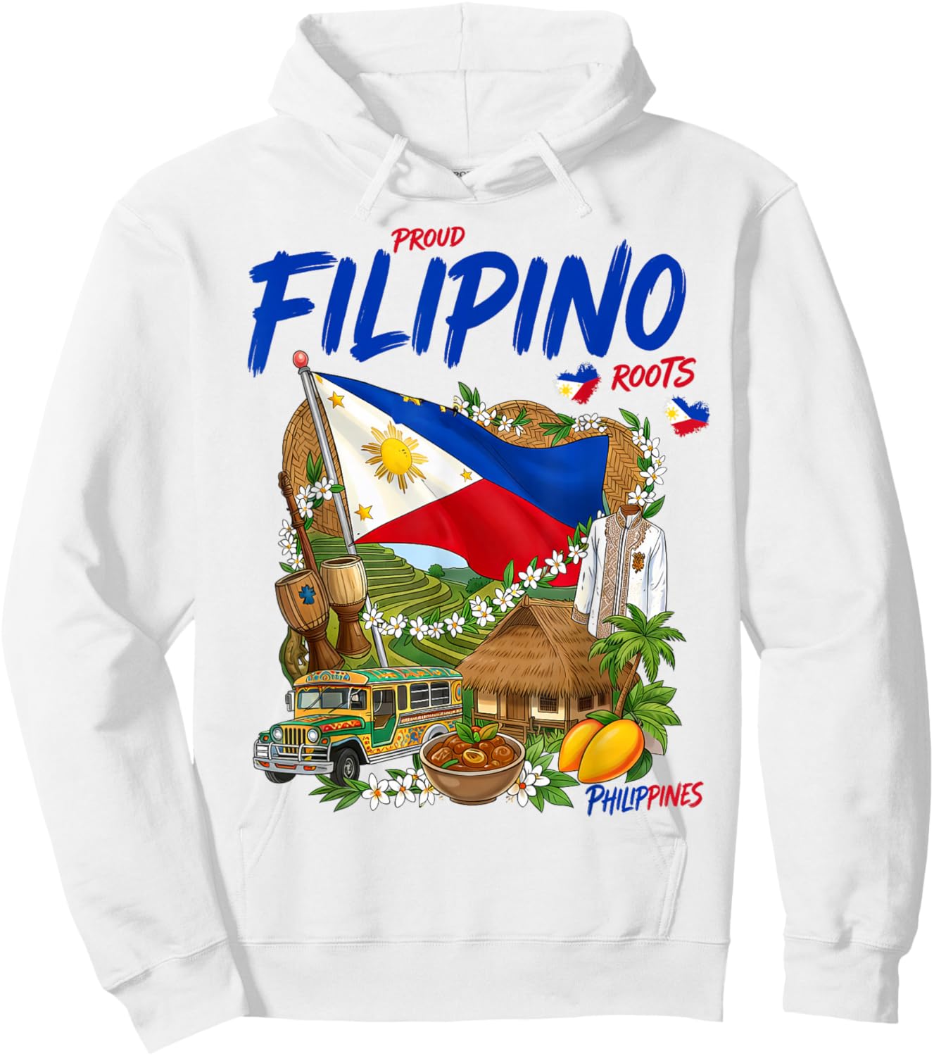 Filipino Roots Idea Filipiniana Philippines Themed Hoodie - Hoodie | White