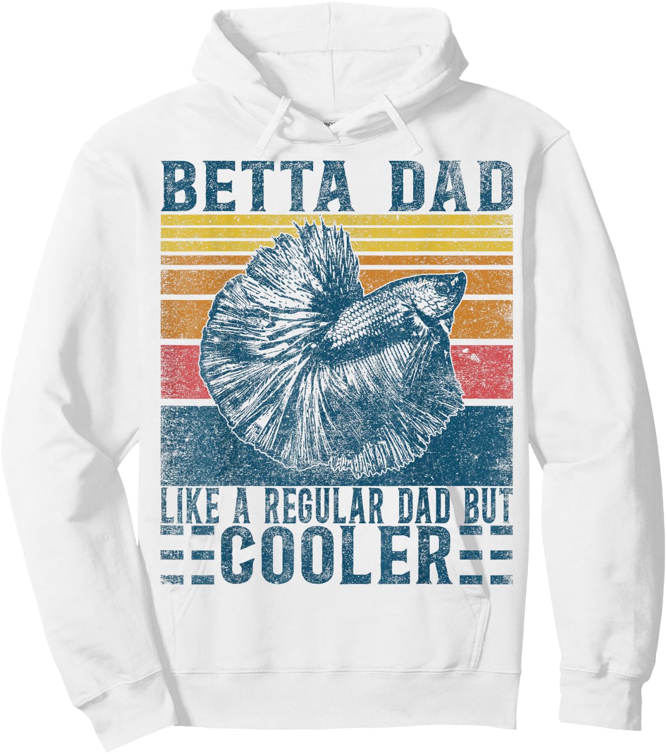 Siamese Fighting Fish Like Regular Dad But Cooler Betta Fish Hoodie - Hoodie | White