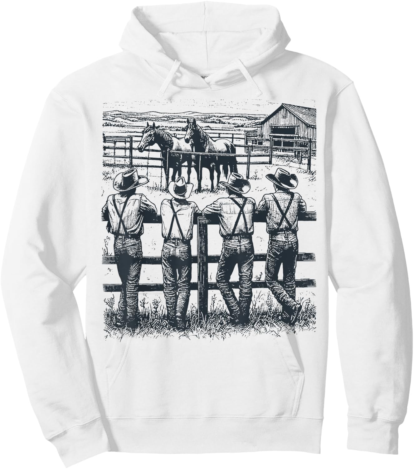 Western Country Rodeo Southern Vintage Cowboy Men Women Kid Hoodie - Hoodie | White