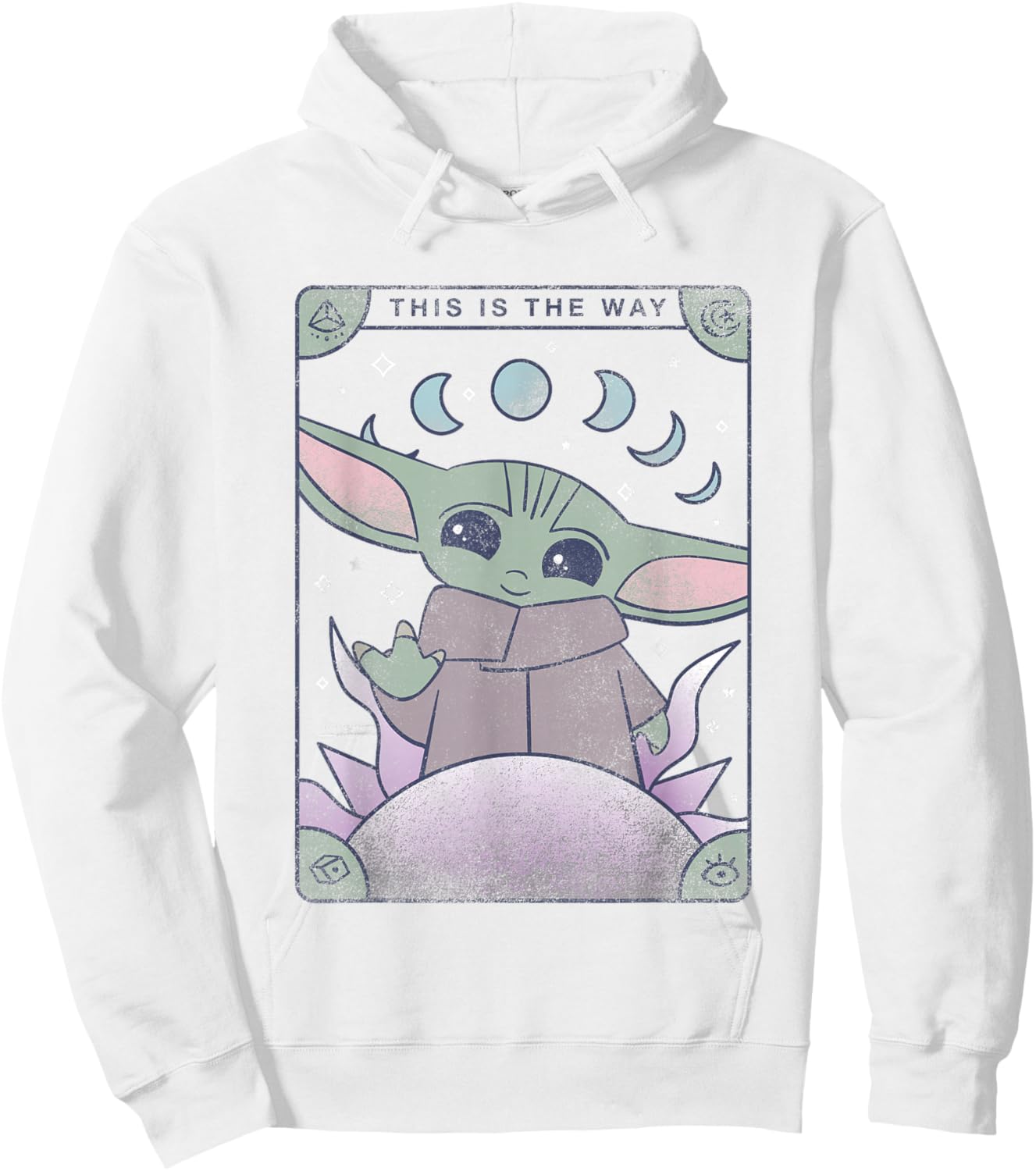 Star Wars The Mandalorian Grogu This Is The Way Retro Logo Hoodie - Hoodie | White