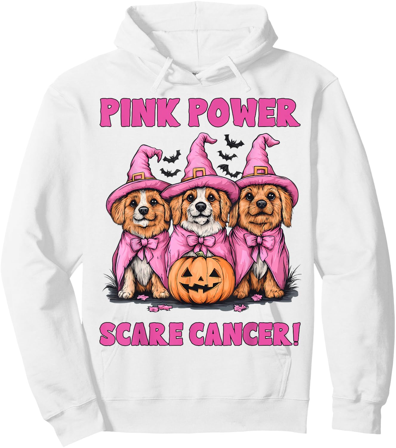 In October We Wear Pink Australian Shepherd Breast Cancer Hoodie - Hoodie | White