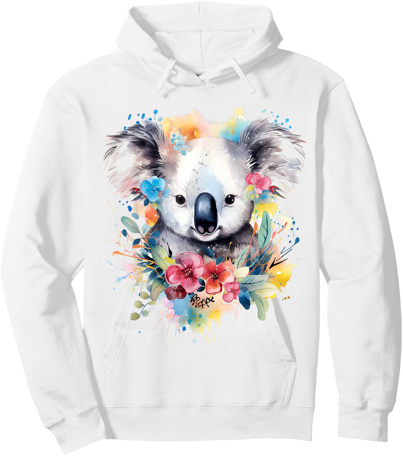 Koala Animal Colorful Motif Painting Art Abstract Koala Hoodie - Hoodie | White
