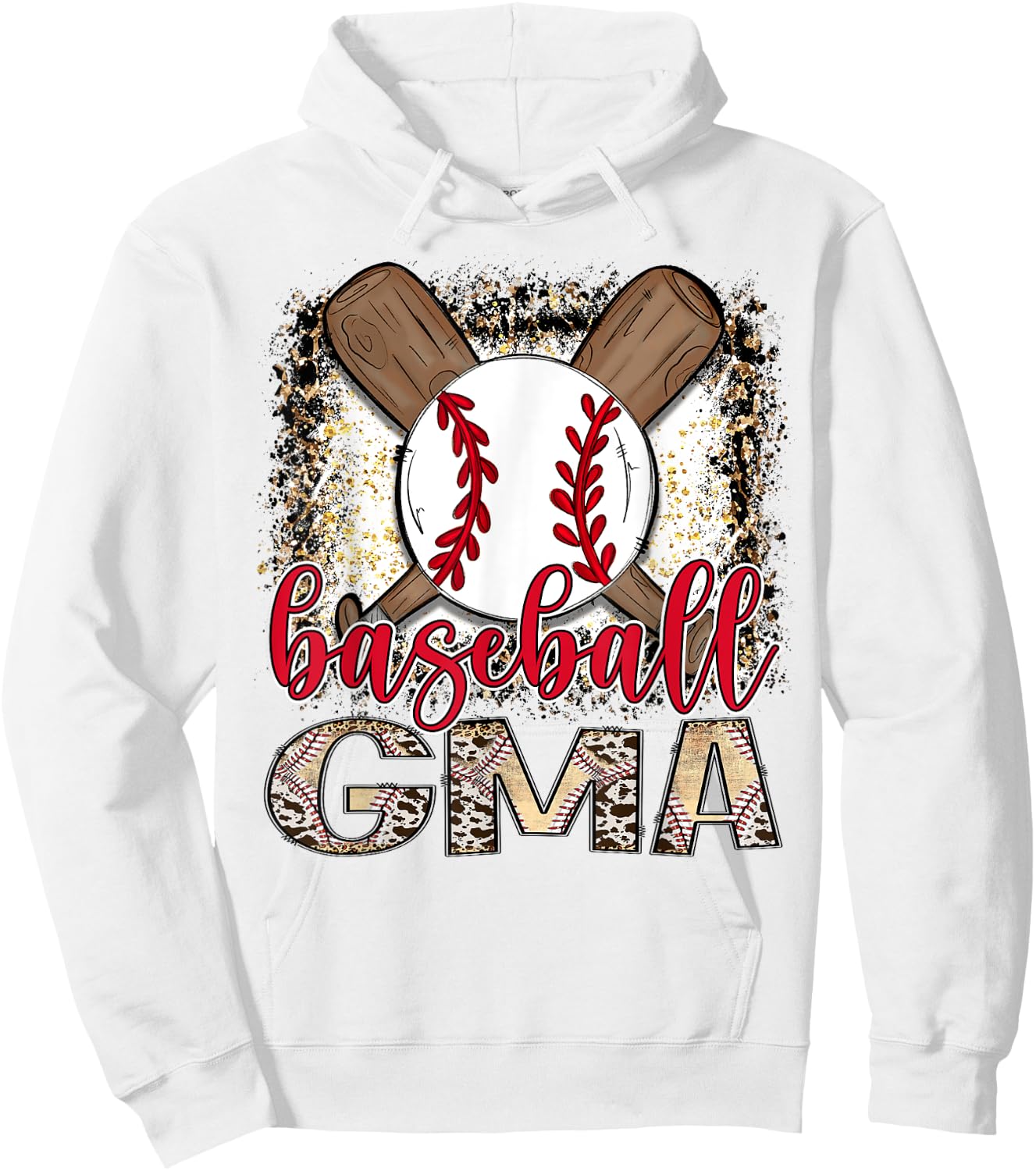 Baseball Gma Leopard Proud Ball Gma Game Day Hoodie - Hoodie | White